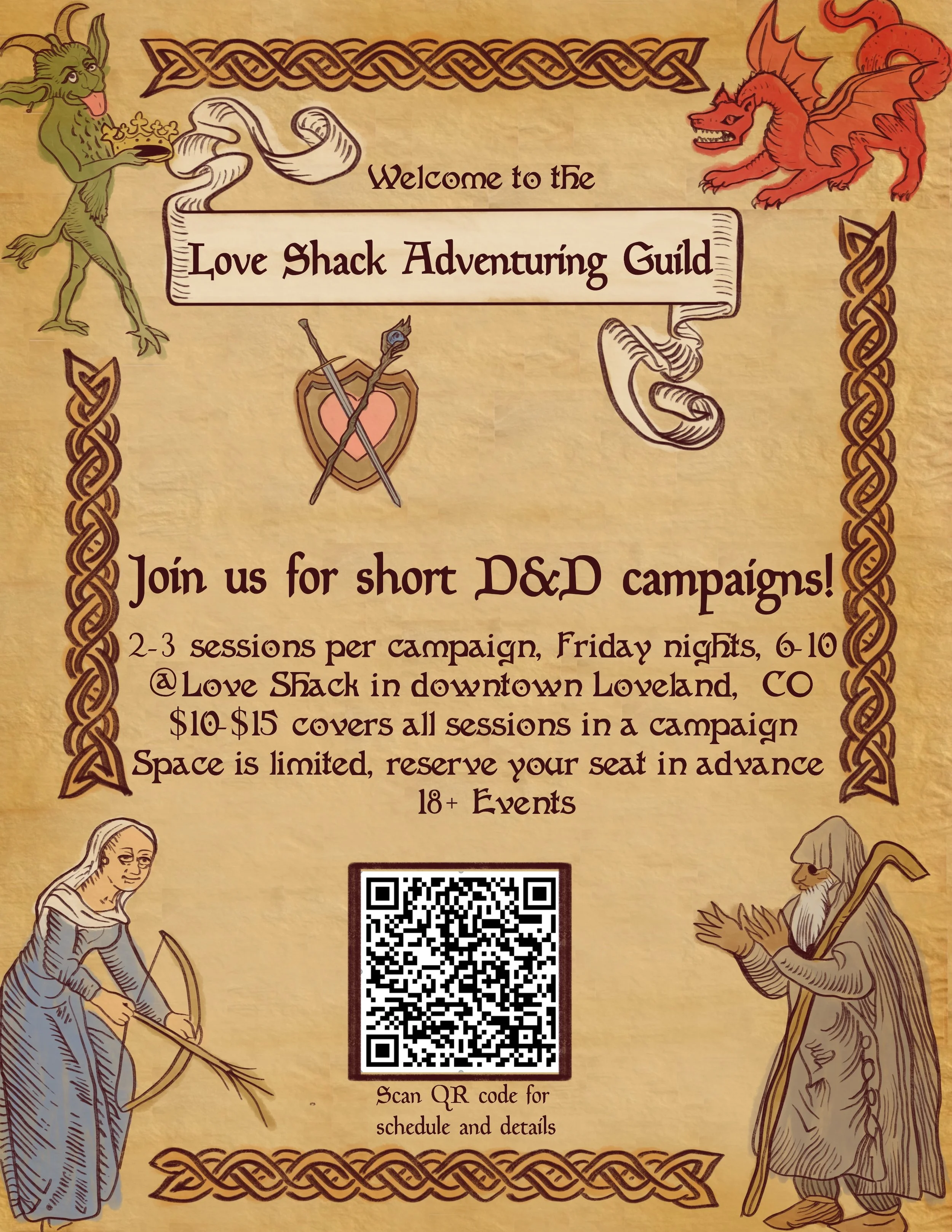 The Love Shack Adventuring Guild - June sessions