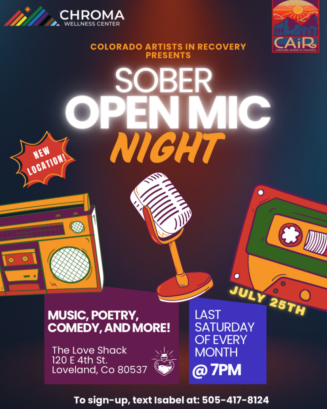 CAiR Sober Open Mic Night