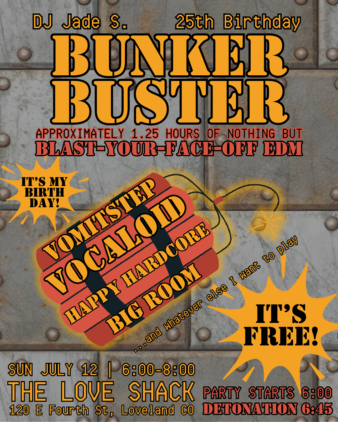DJ Jade’s Birthday- Bunker Buster!