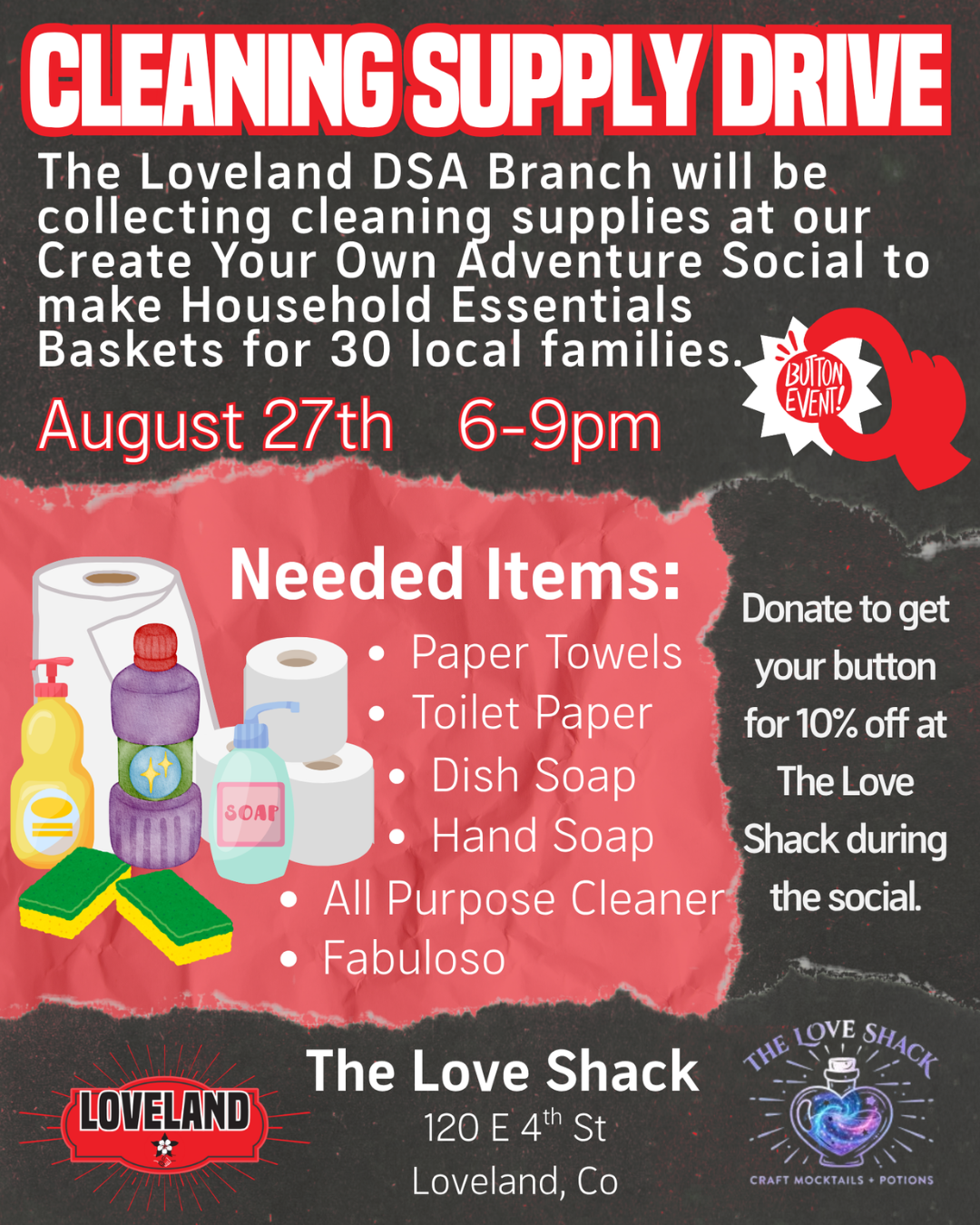 Cleaning Supply Drive hosted by DSA