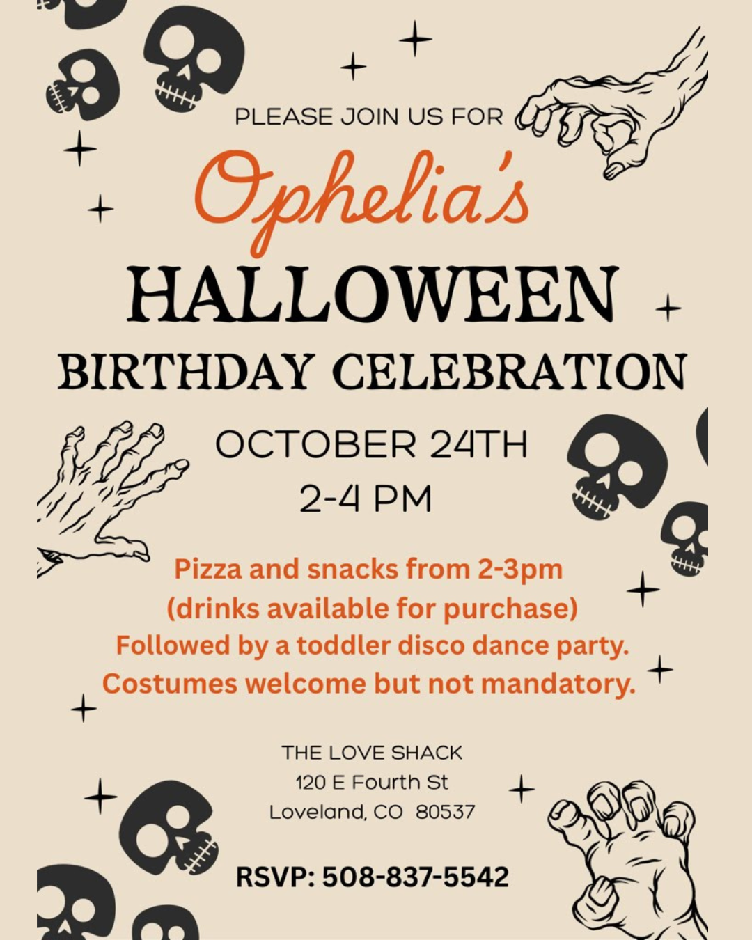 Ophelia's Halloween Birthday Party