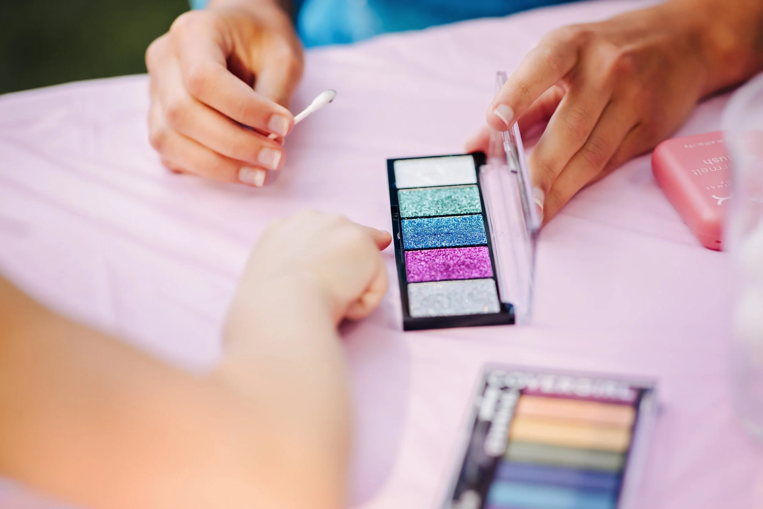 fun sparkly makeup at NJ Princess party