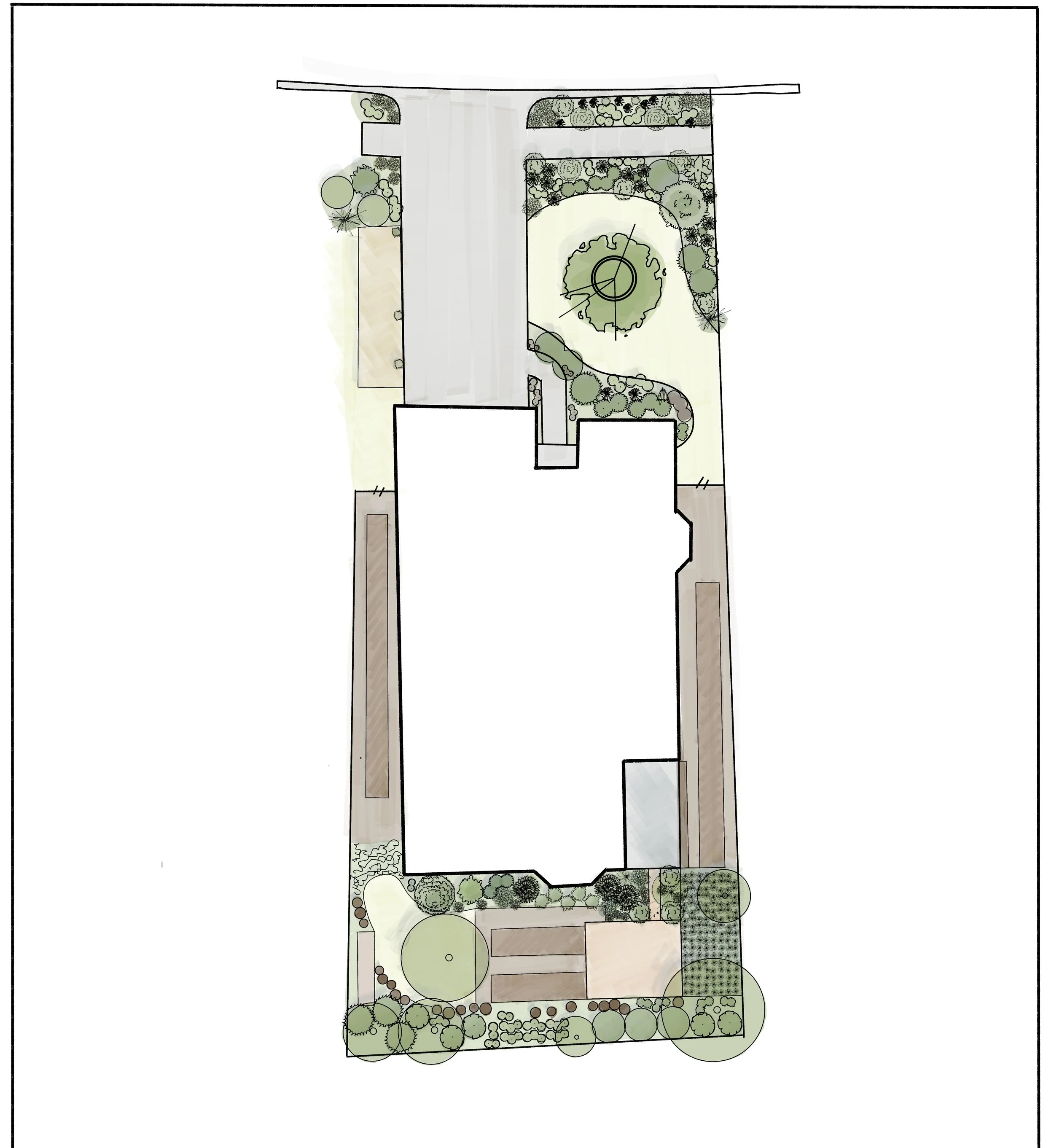 A re-imagined garden for a cut flower grower who wanted a space for her child to grow up, a gift for passing neighbors on the sidewalk, and more variety of beautiful plants, many of which could be used to add to arrangements!