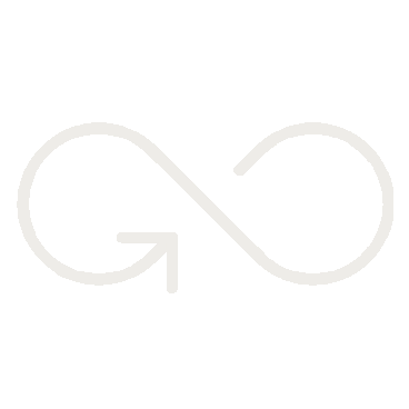 An infinity symbol with an arrow pointing clockwise.