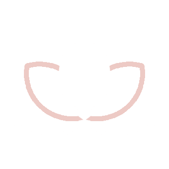 A minimalist line drawing of a lotus flower with a white and pink color scheme.