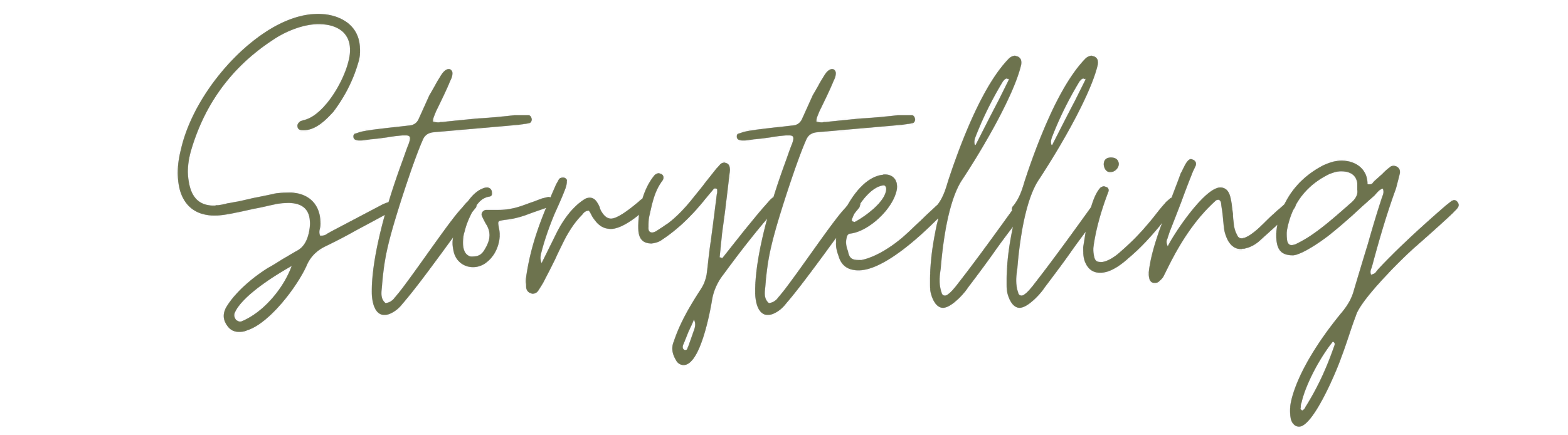 Text that says 'Storytelling' in a cursive font on a black background.
