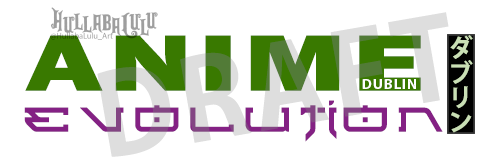 Logo drafts, with brand colour variations