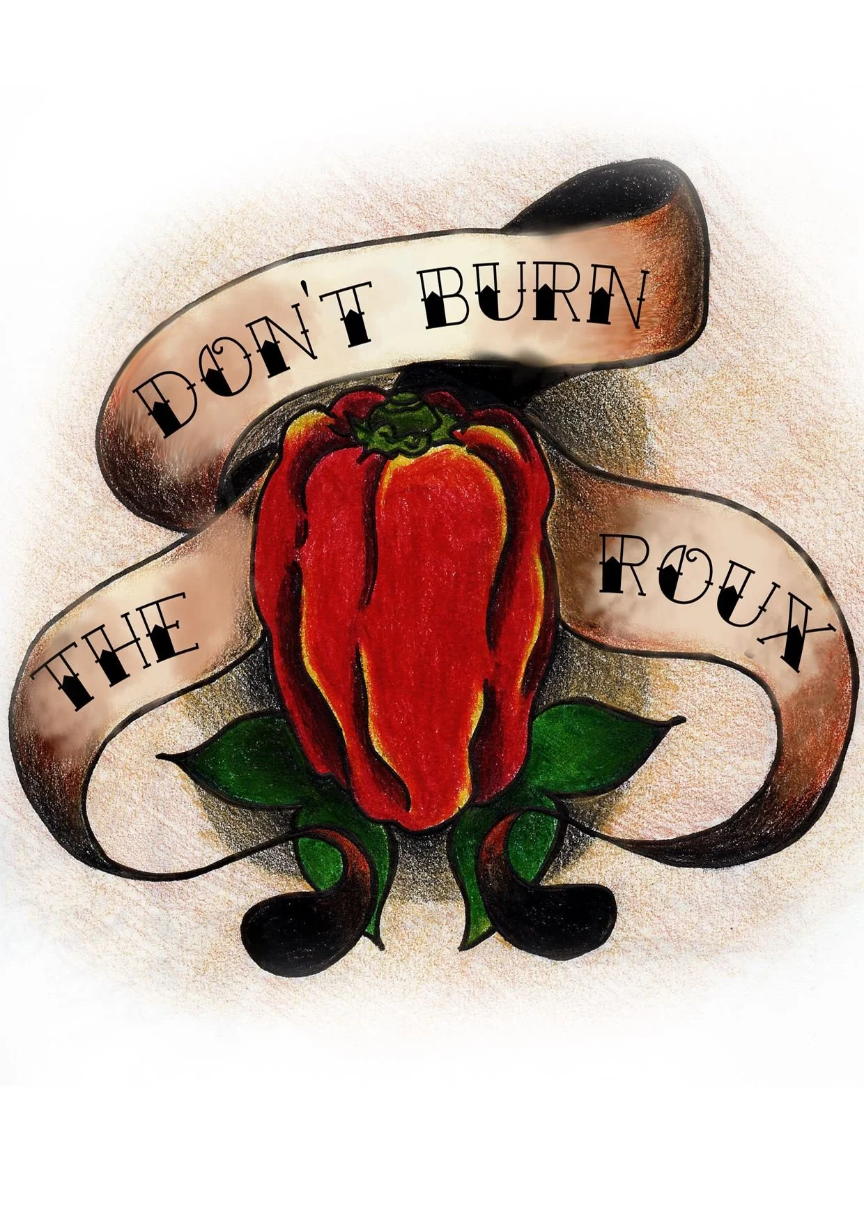 2012 - from my Illustration course in BCFE. This was a challenge to draw a fruit or vegetable in a different artistic style each time. This was classic old school tattoo style. 