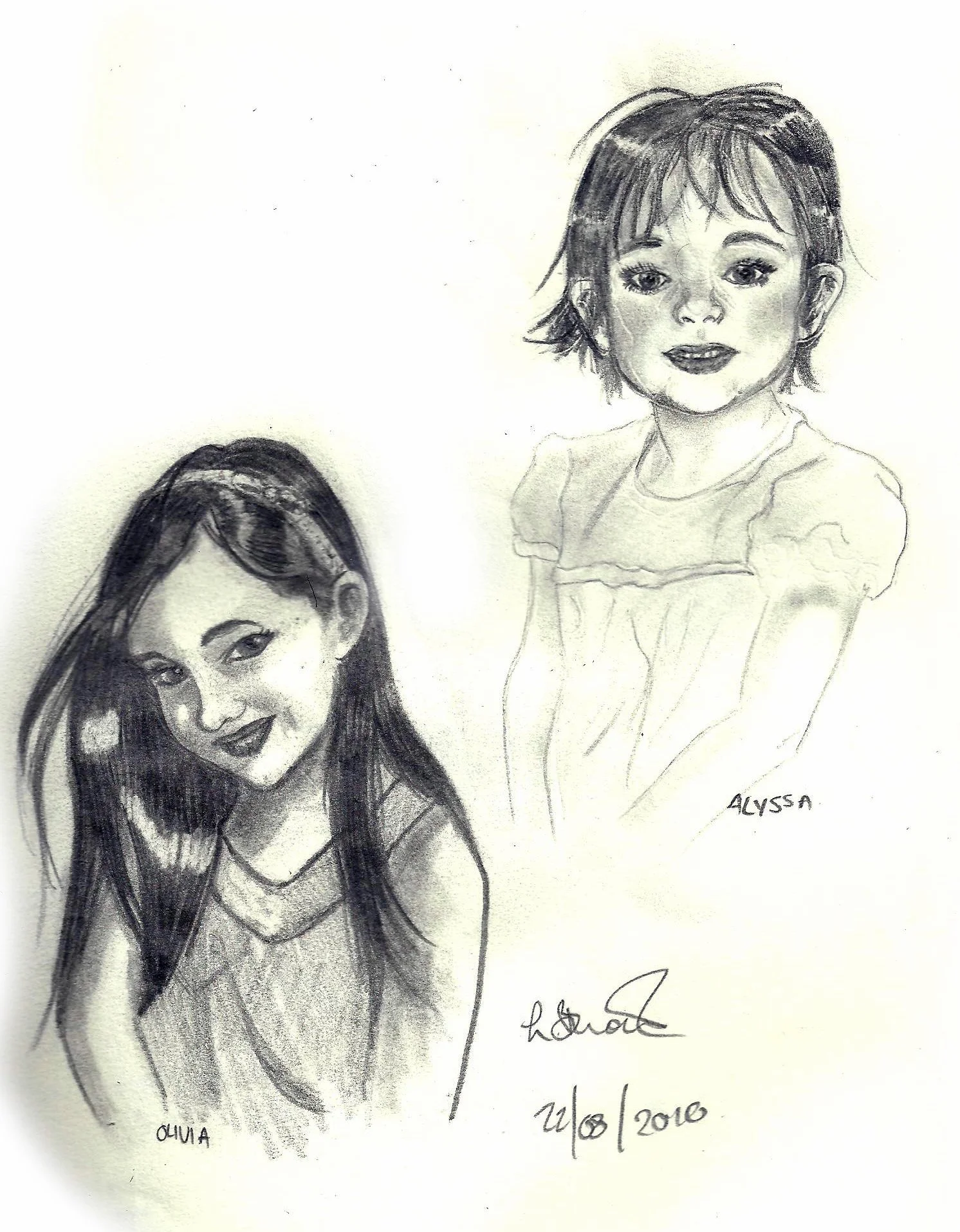 2010 - sketches of family members