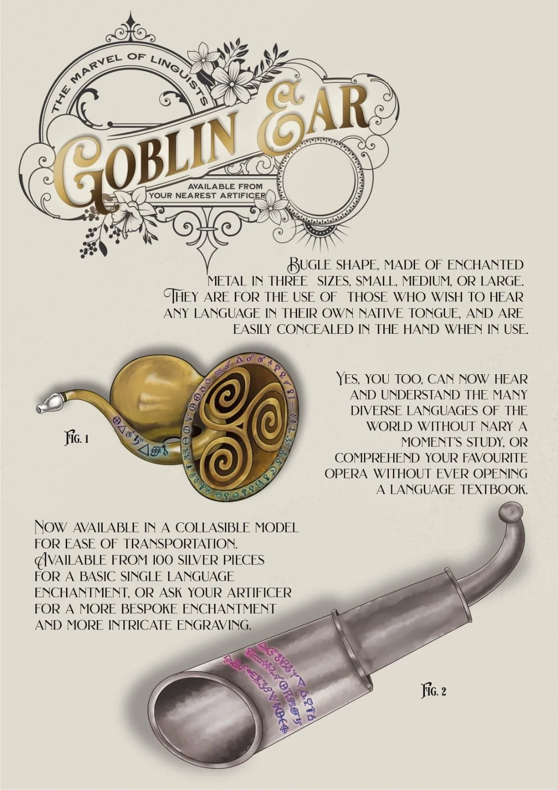 2022 - concept art of magical devices for a TTRPG