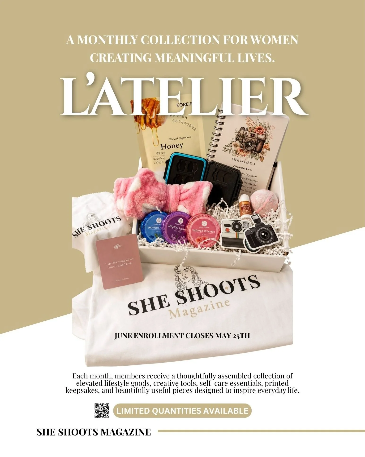 L&rsquo;Atelier was never meant to feel like just another subscription box.

It was created for the women building beautiful things in the middle of real life. The photographers editing at midnight. The mothers rediscovering themselves. The bakers, a