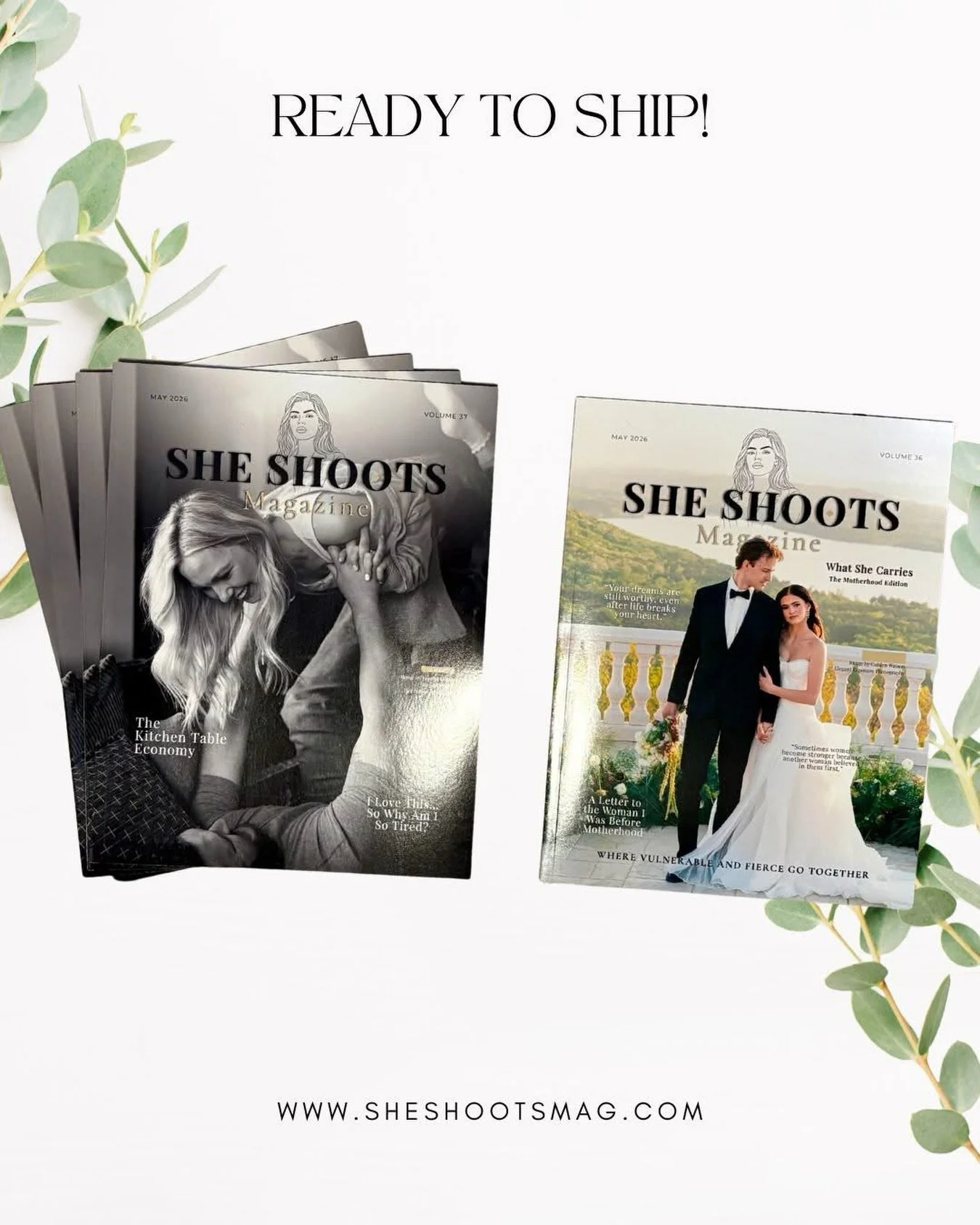 ✨ READY TO SHIP &mdash; LIMITED COPIES ✨

I have a small handful of She Shoots Magazine copies on hand and ready to go out:

📖 Volume 37 &mdash; 4 copies available
📖 Volume 36 &mdash; 1 copy available

These are already here with me, which means no