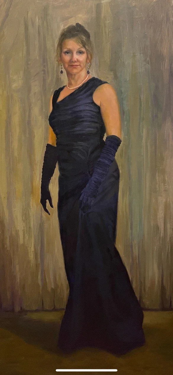 Her Blue Ball Gown 