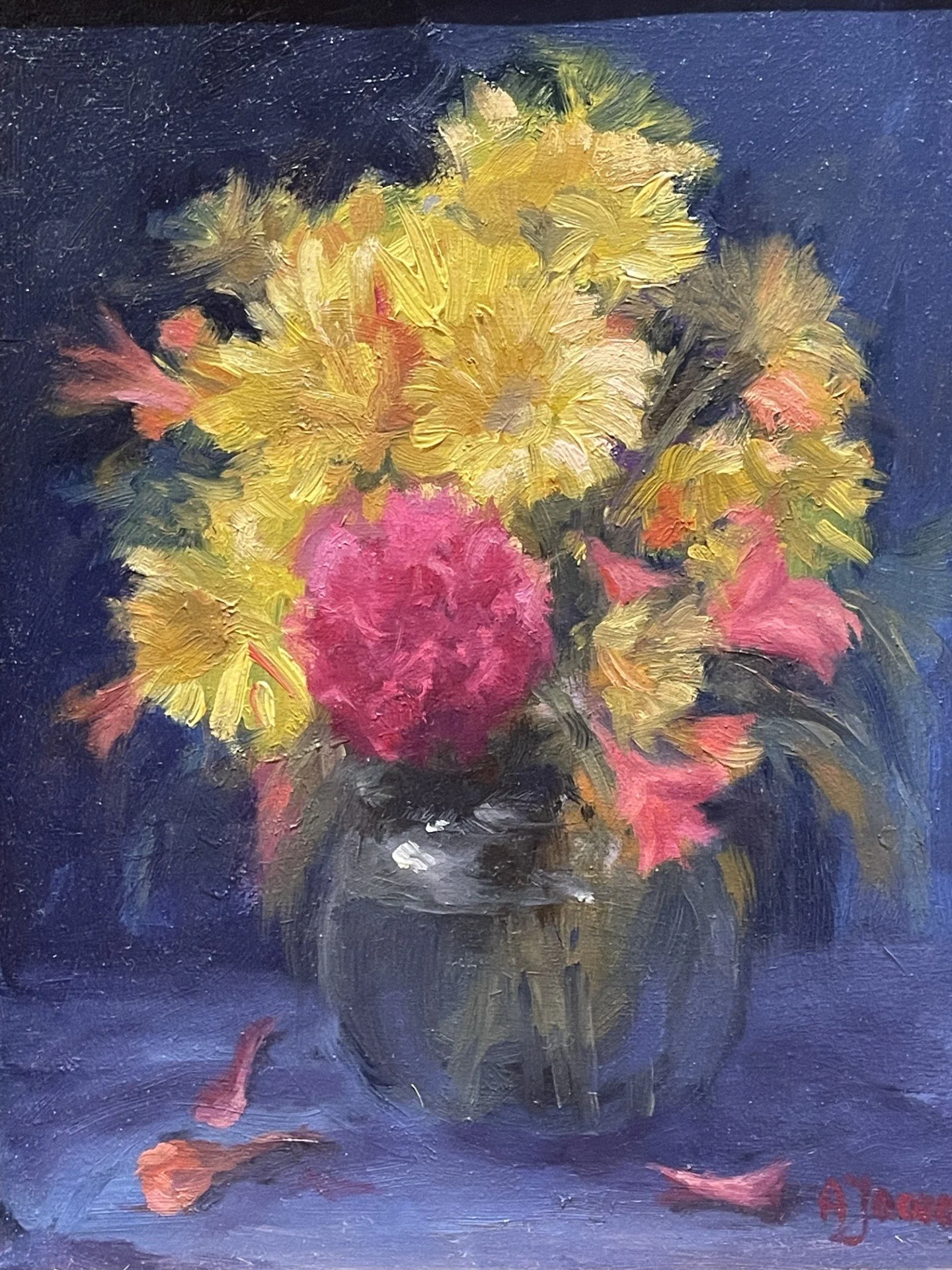 Flowers in a Glass Vase