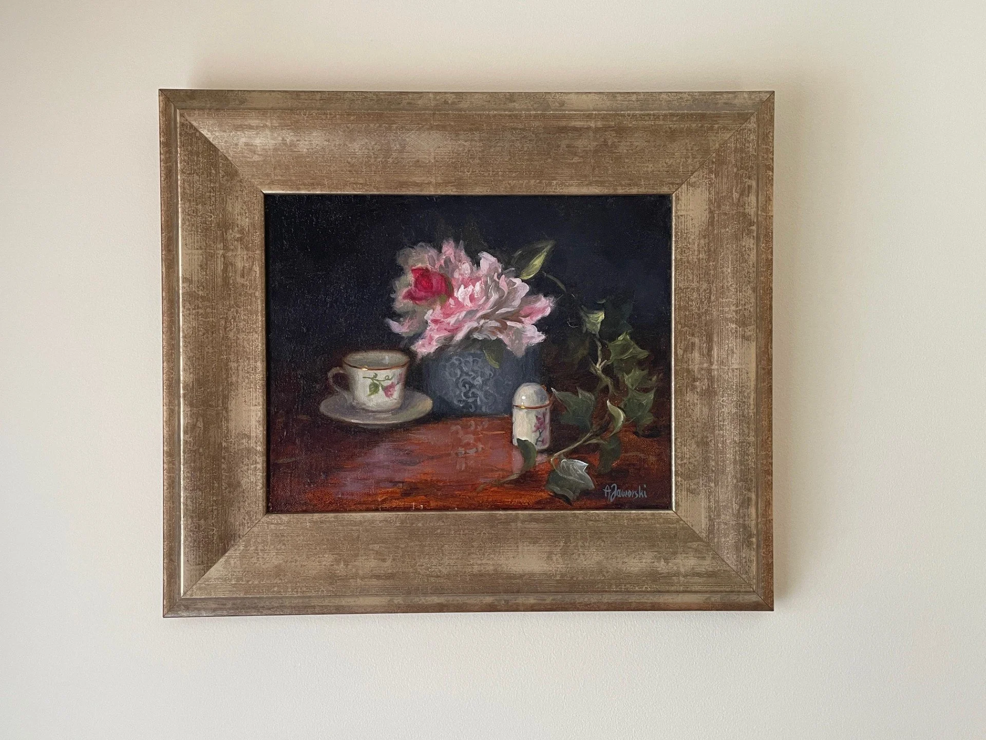 Flowers and Teacup framed.jpg