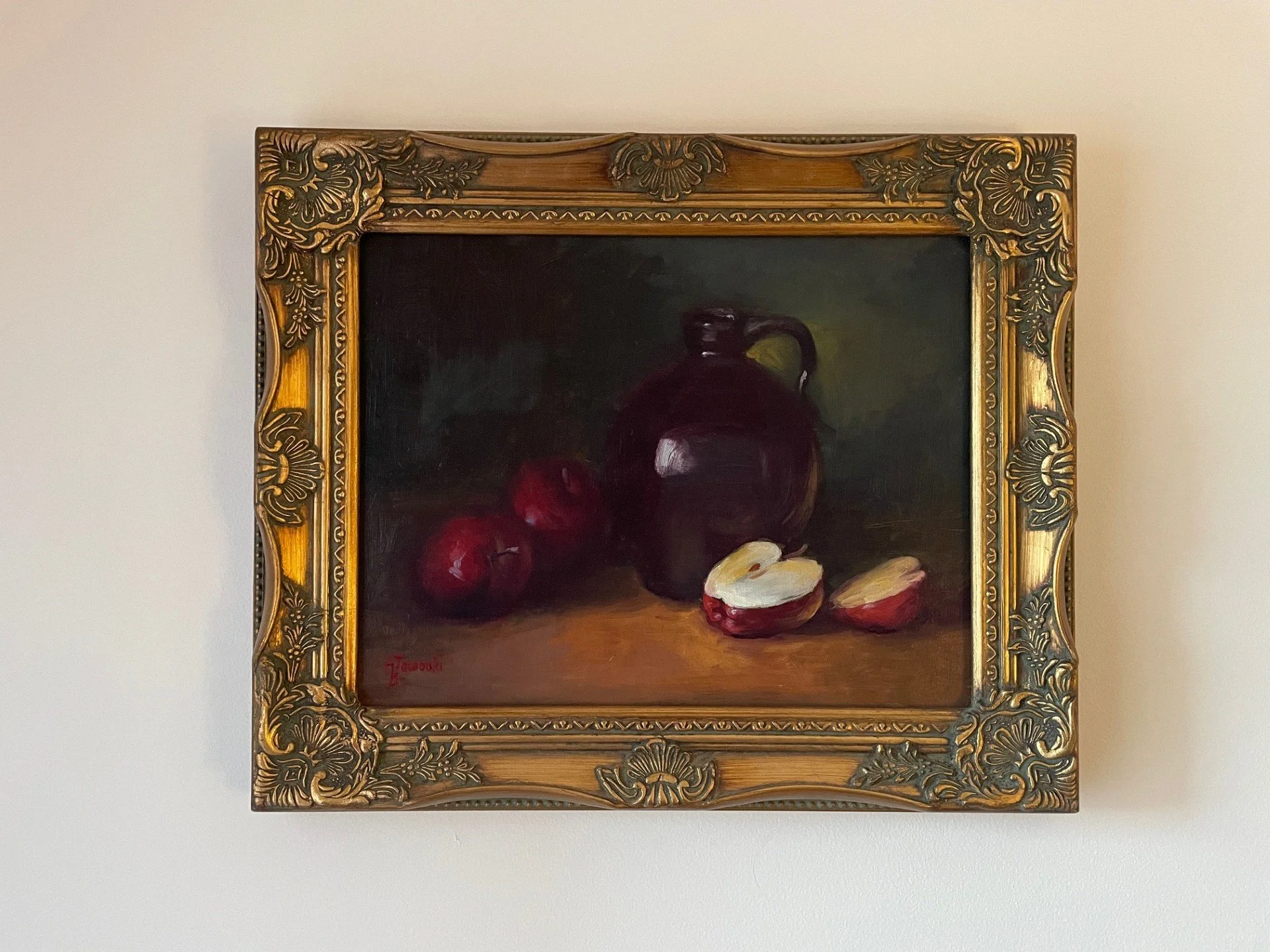 Black Jar and Apples framed.jpg