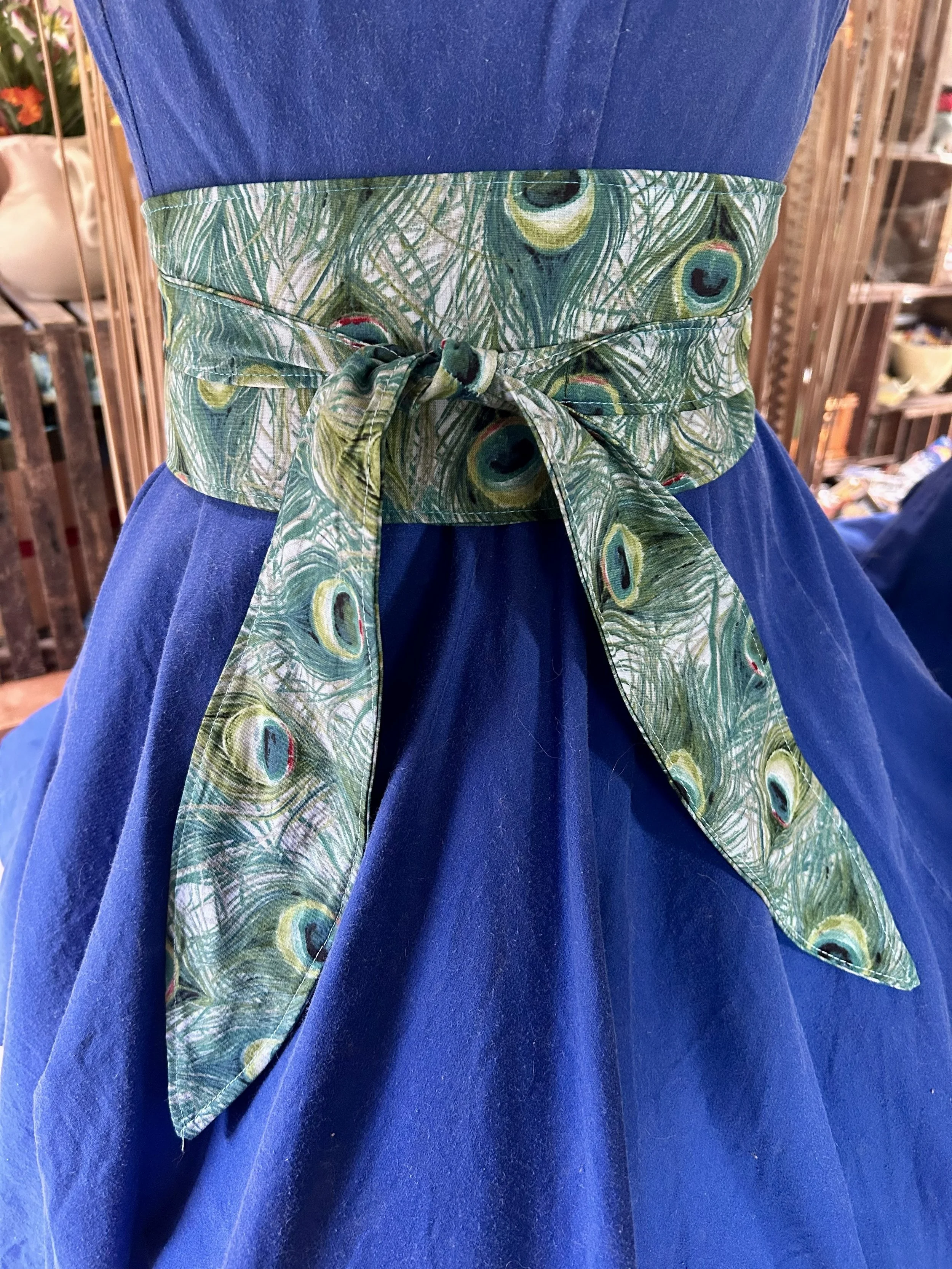 XS-S OBI Green Peacock Feathers 010