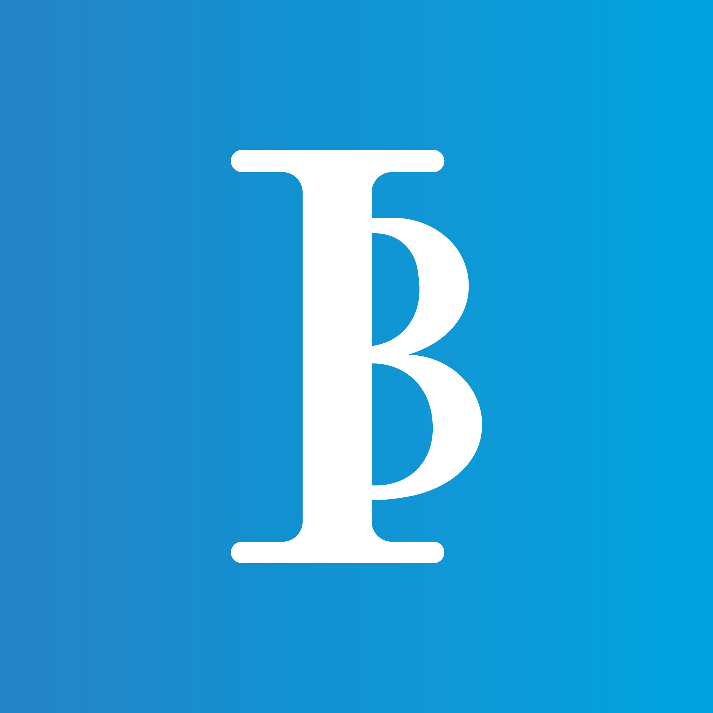 Blue background with white Greek letters Pi and Beta overlapping.