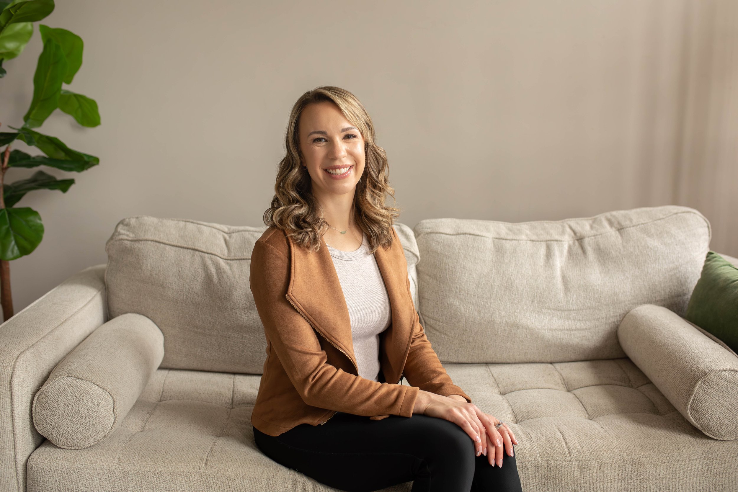 Chiropractor getting headshots taken by KJ Photography.