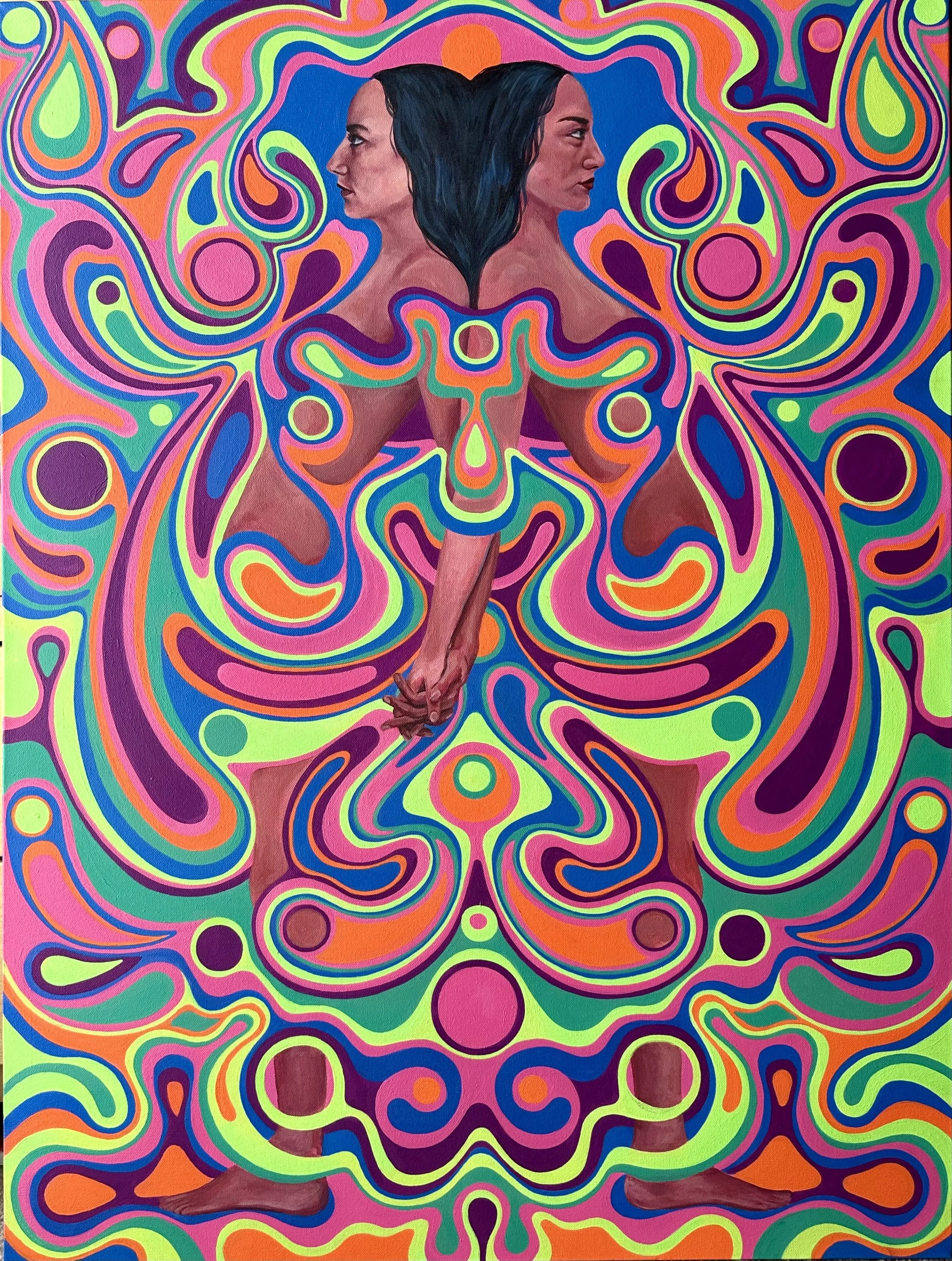 Shoulder to Shoulder / Hand in Hand, 2026,
acrylic on canvas
30 x 40 in