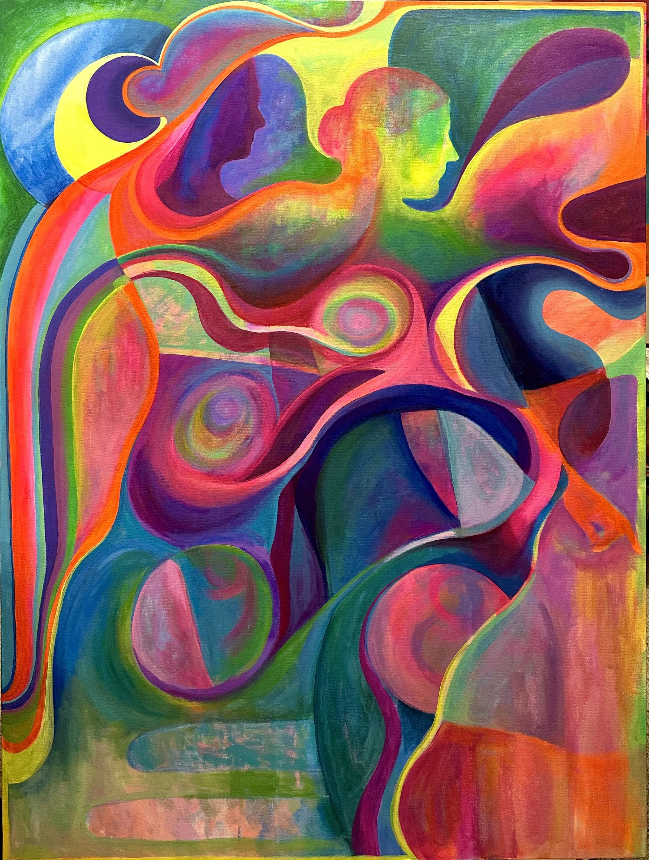 The Way Forward is Together, 2024,
acrylic on canvas
48 x 36 in