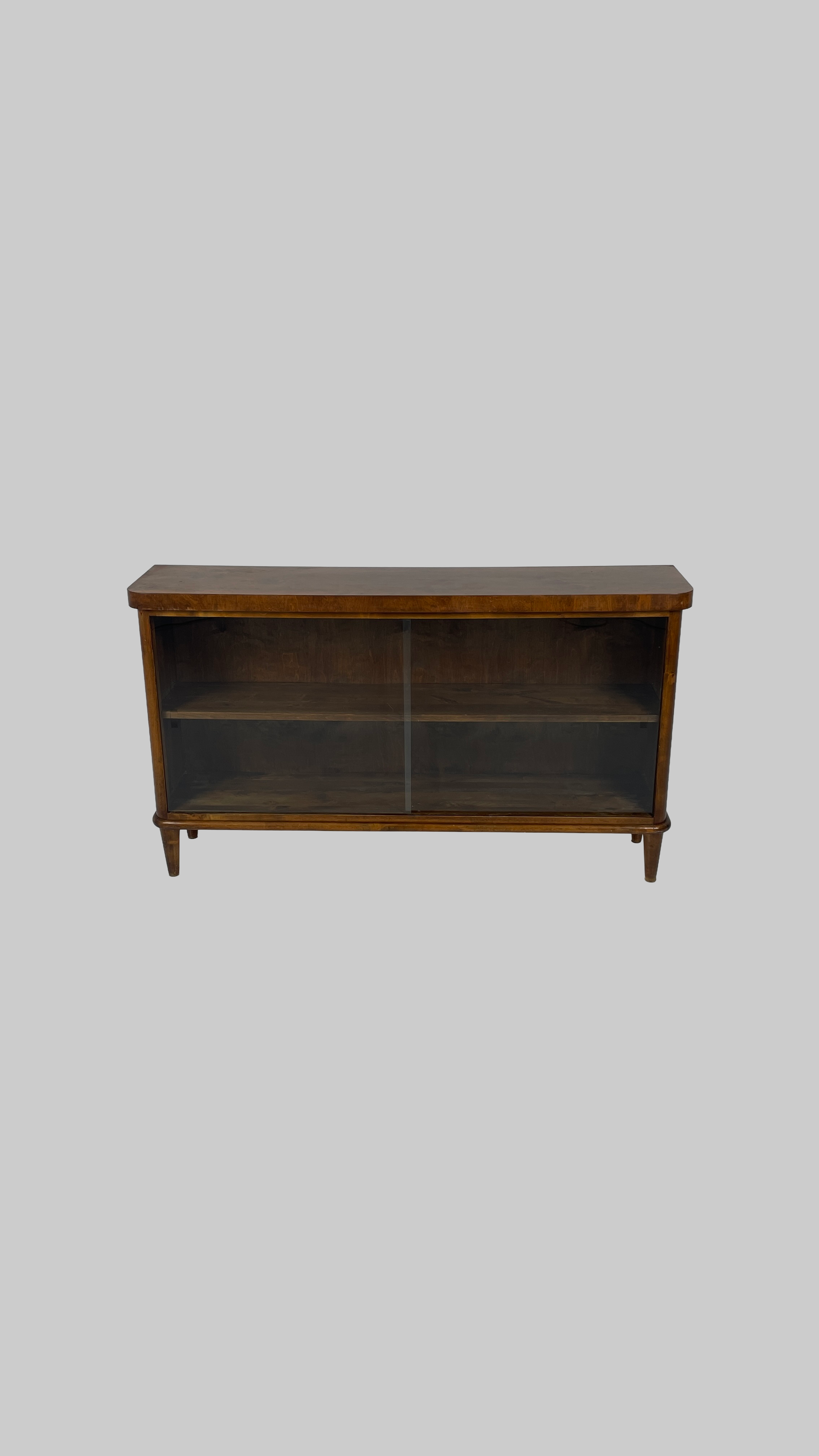 Rare Asko Finnish Scandinavian Modern Birch Display Cabinet, Mid-20th Century
