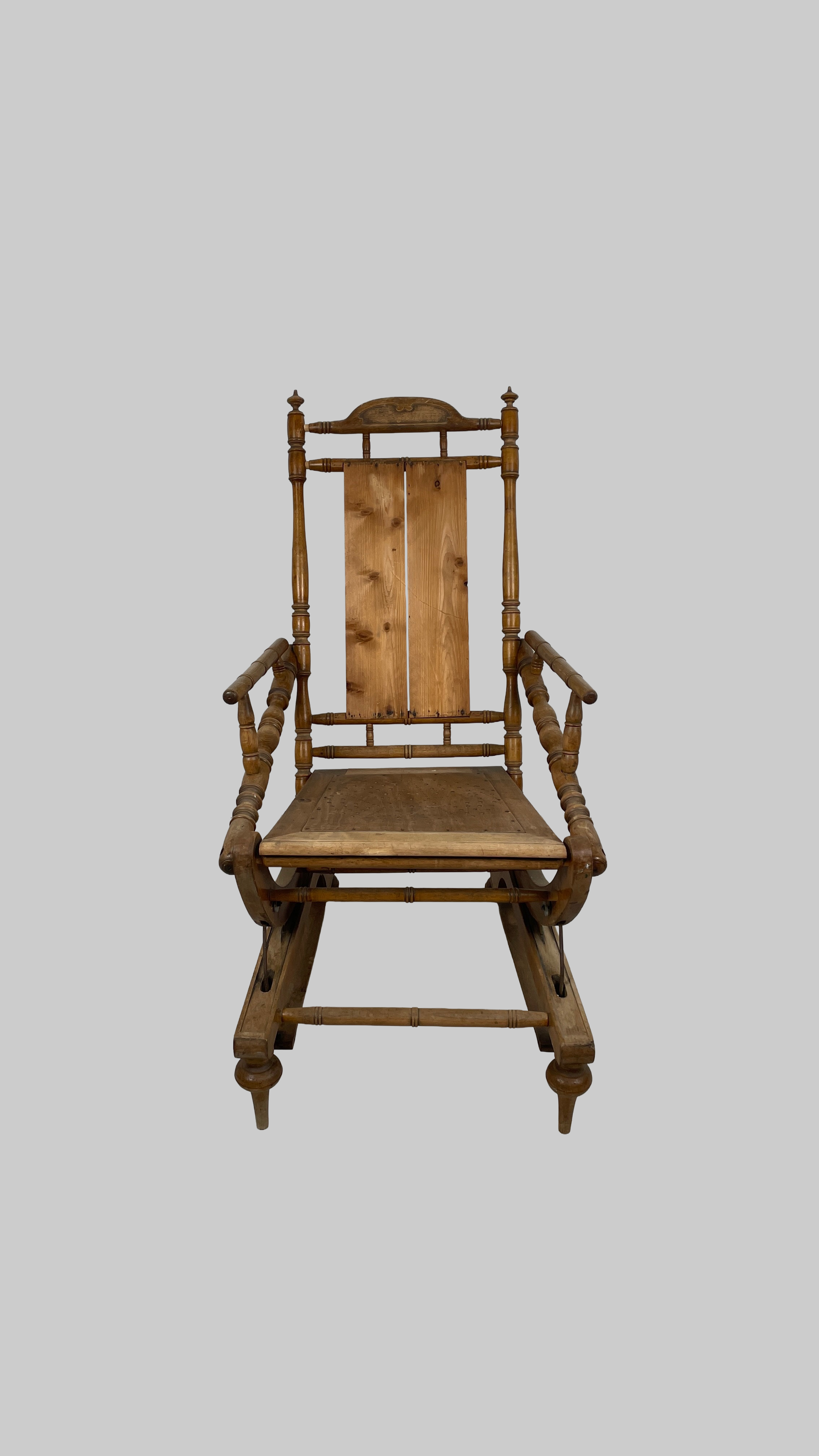 Antique wooden rocking chair