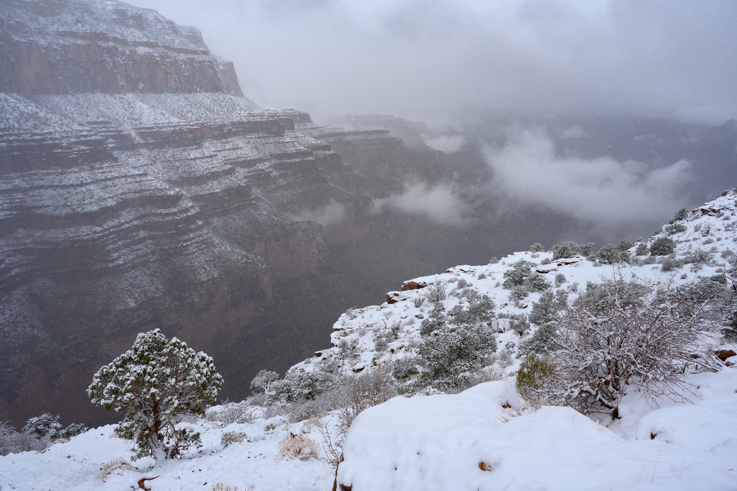 Winter, South Kaibab Trail, Grand Canyon, Arizona
