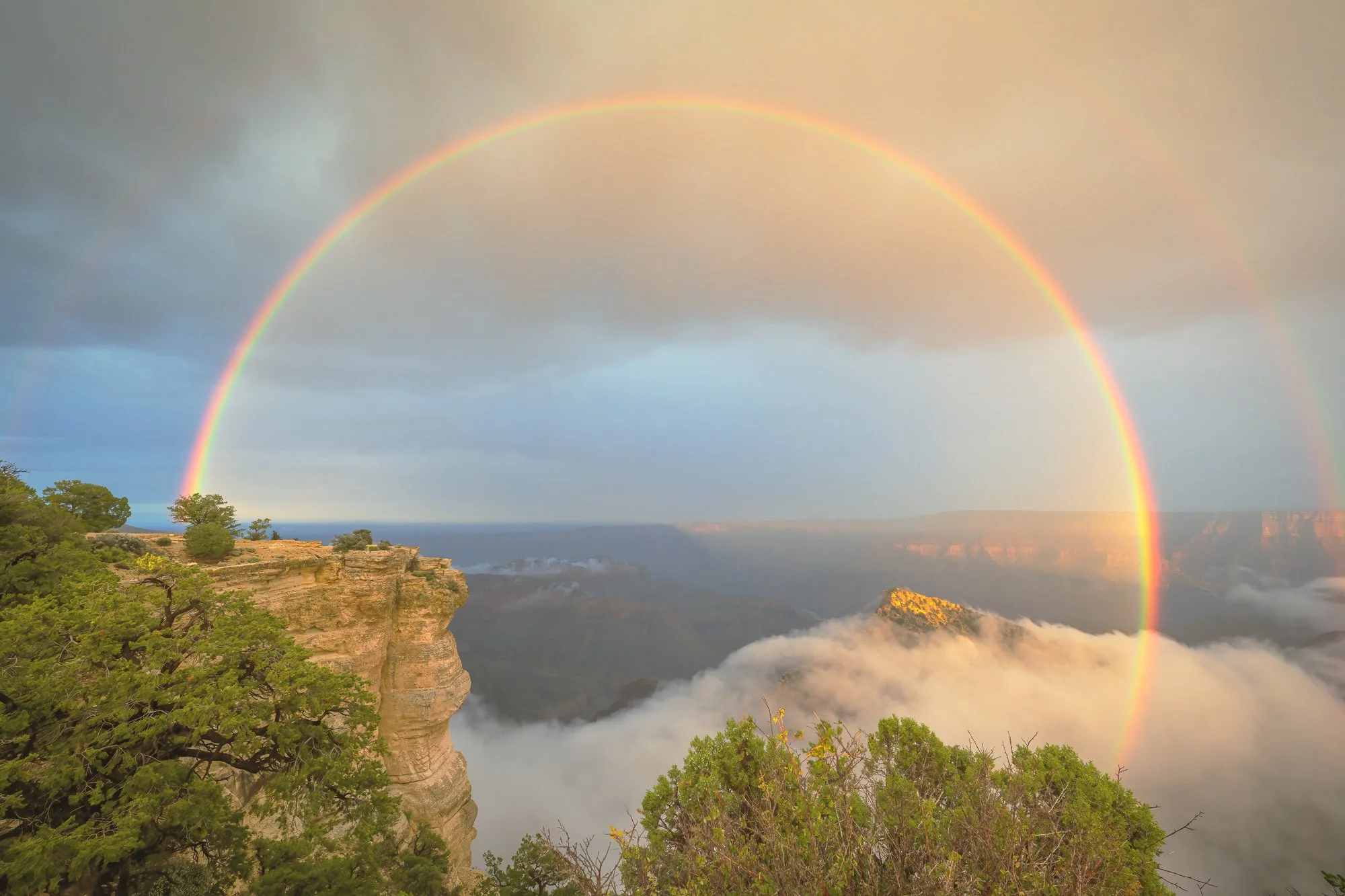 Rainbow, North Rim, Cape Royal, Grand Canyon National Park, Arizona