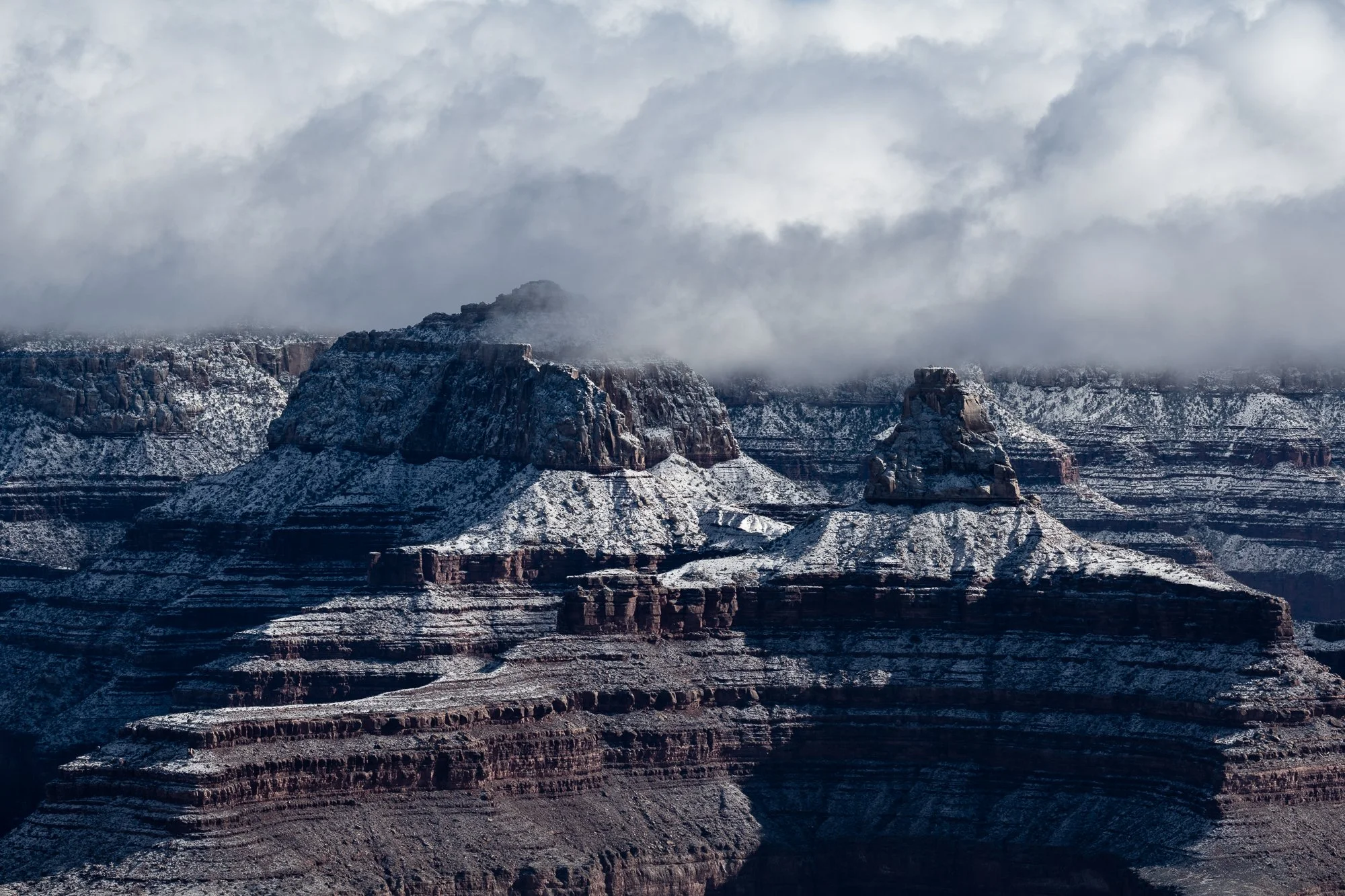winter, snow, Grand Canyon National Park, Arizona