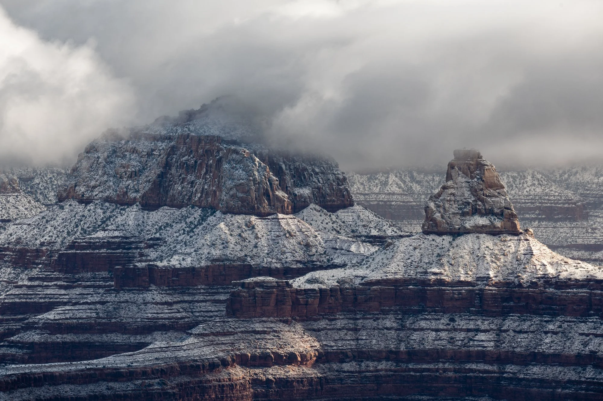 winter, snow, Grand Canyon National Park, Arizona