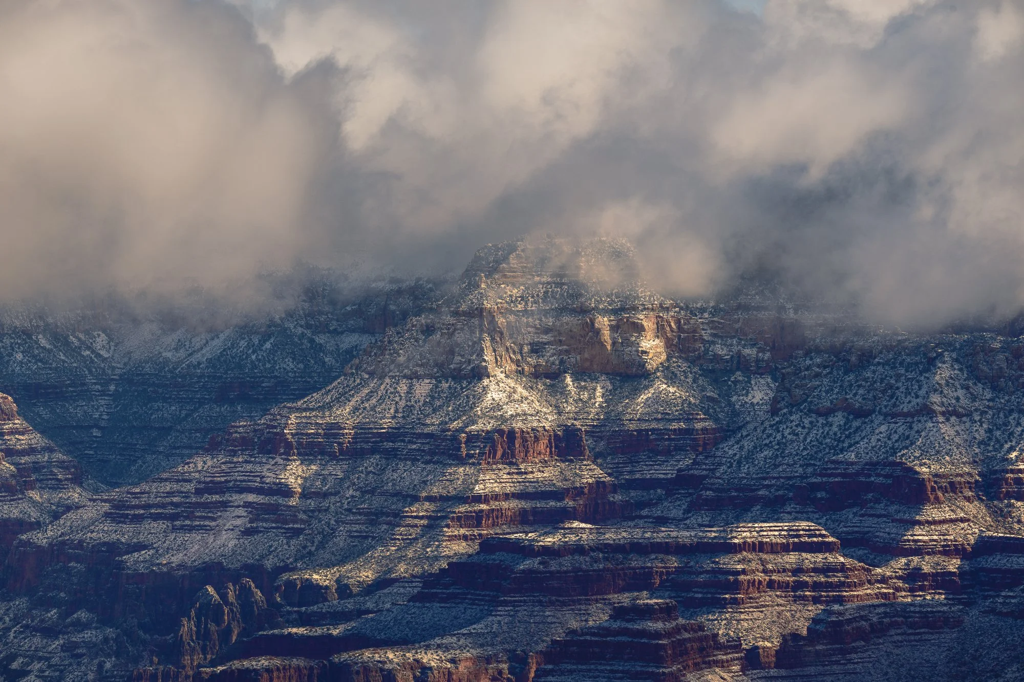 winter, snow, Grand Canyon National Park, Arizona