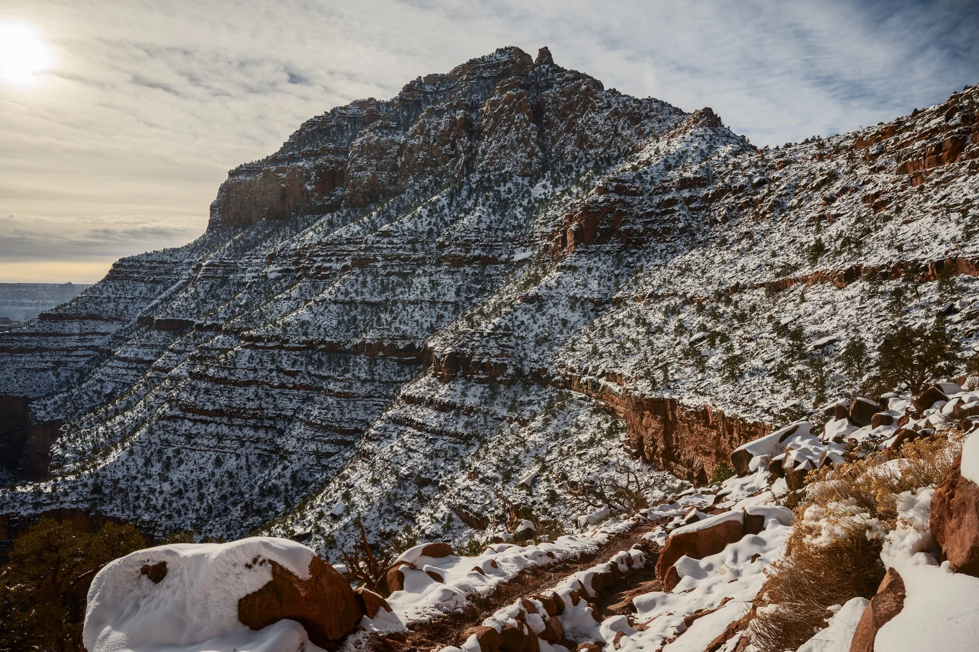 winter, snow, Grand Canyon National Park, Arizona