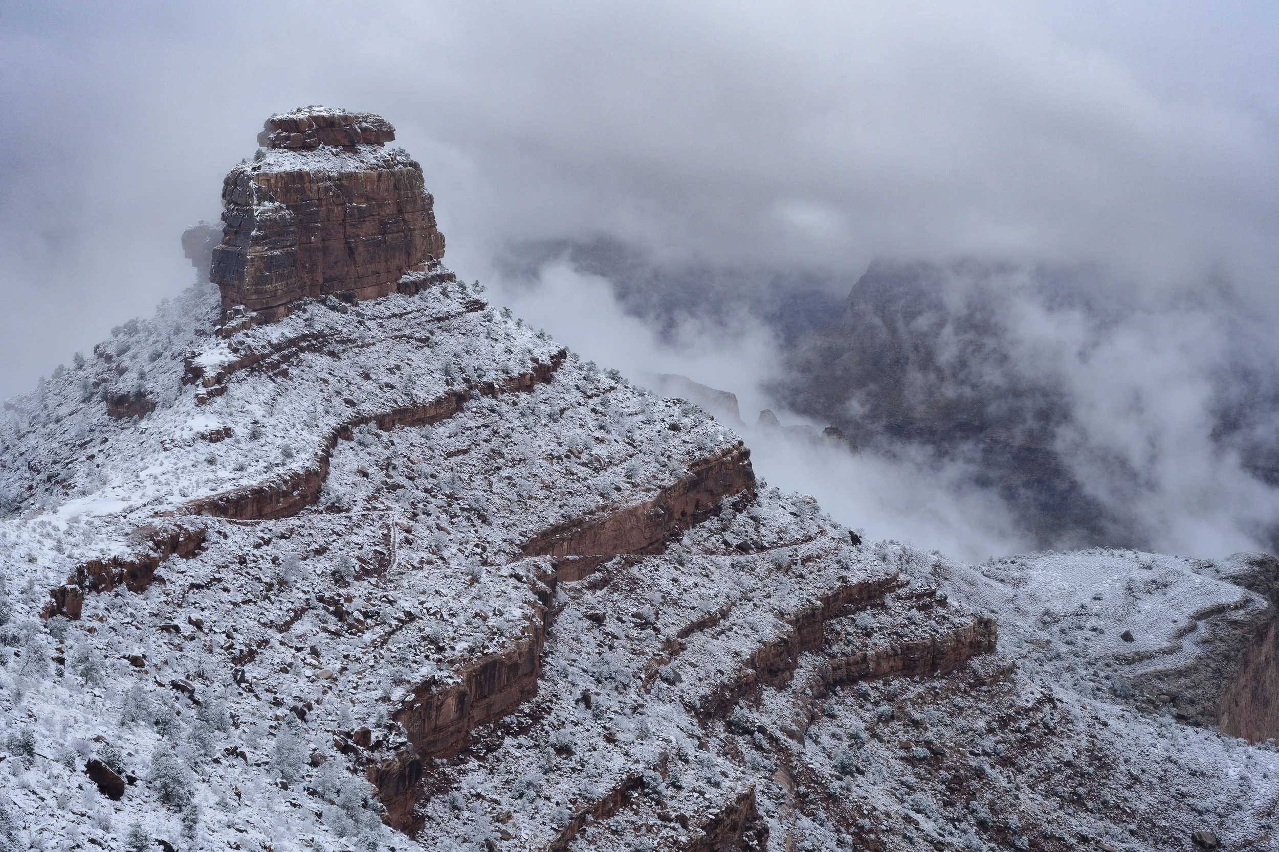 Winter, South Kaibab Trail, Grand Canyon, Arizona