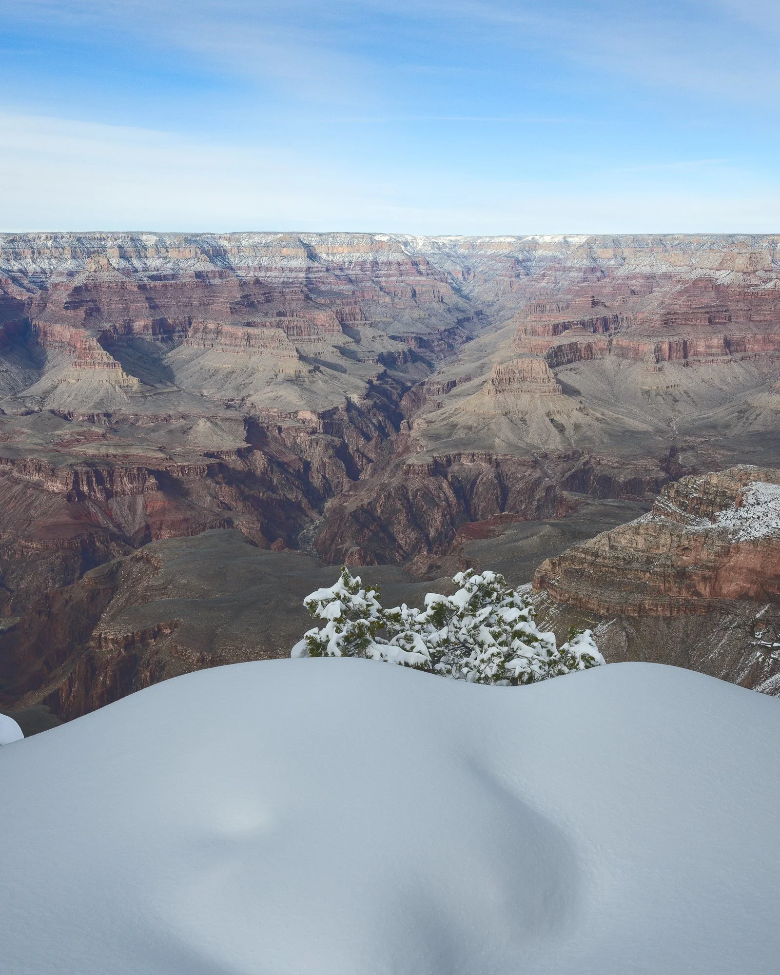 winter, snow, Grand Canyon National Park, Arizona