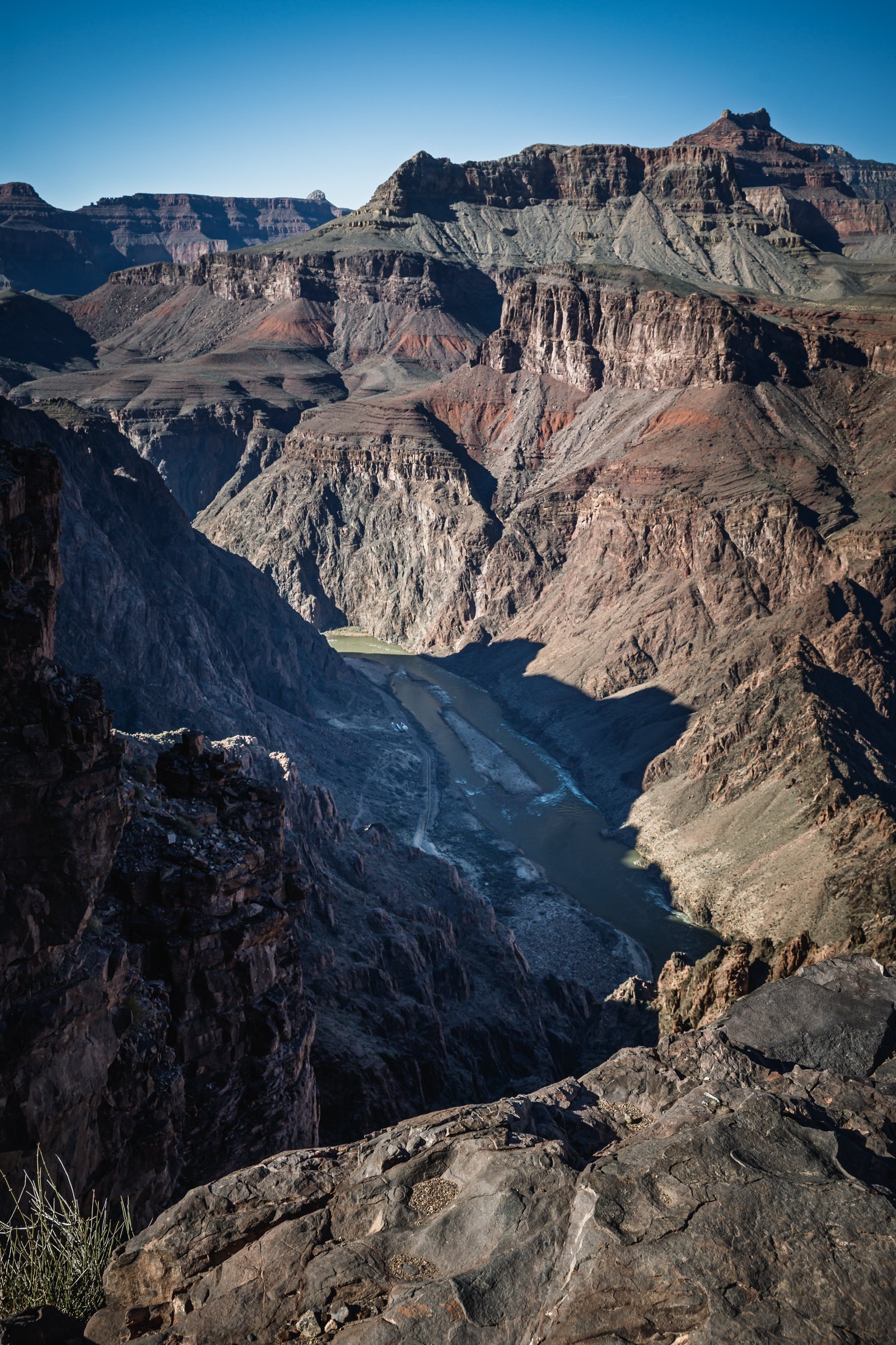 Grand Canyon National Park, Arizona, South Kaibab Trail looking down on the Colorado River, January, 2026