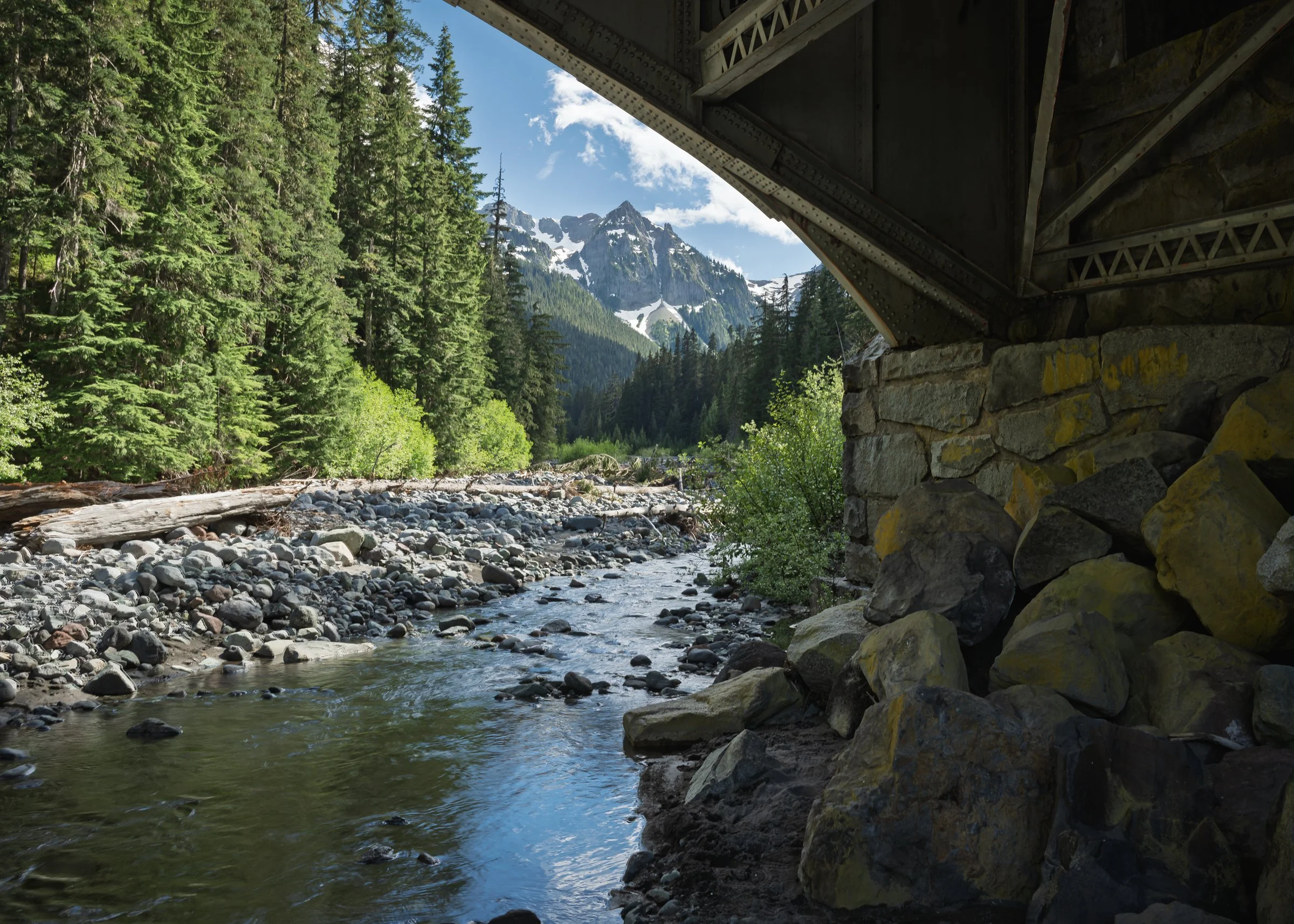 Frying Pan Creek and Cowitz Chimney, Mt. Rainier National Park Washington