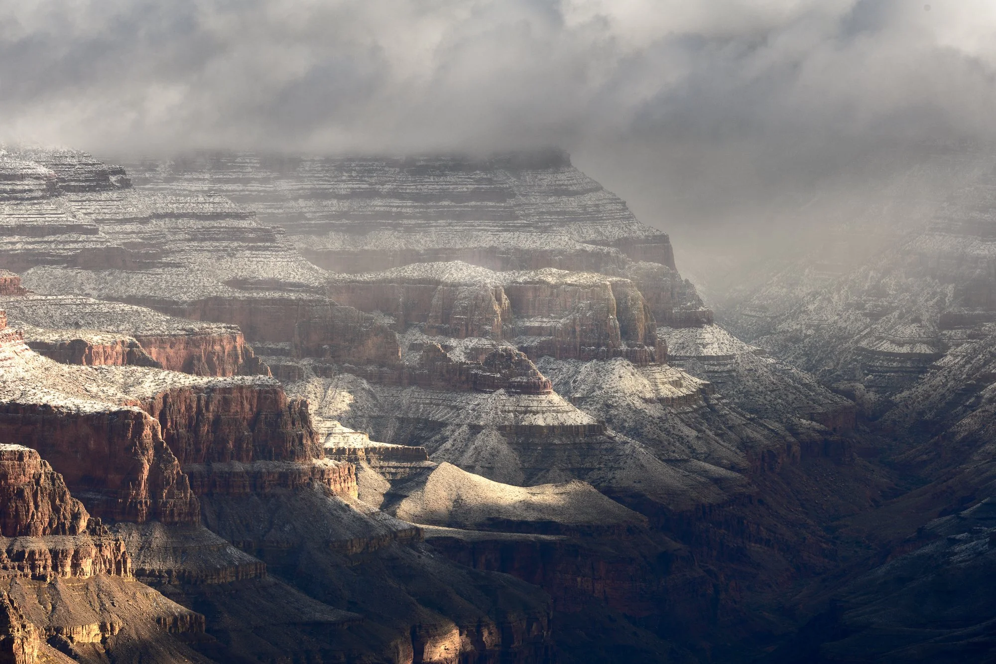 winter, snow, Grand Canyon National Park, Arizona