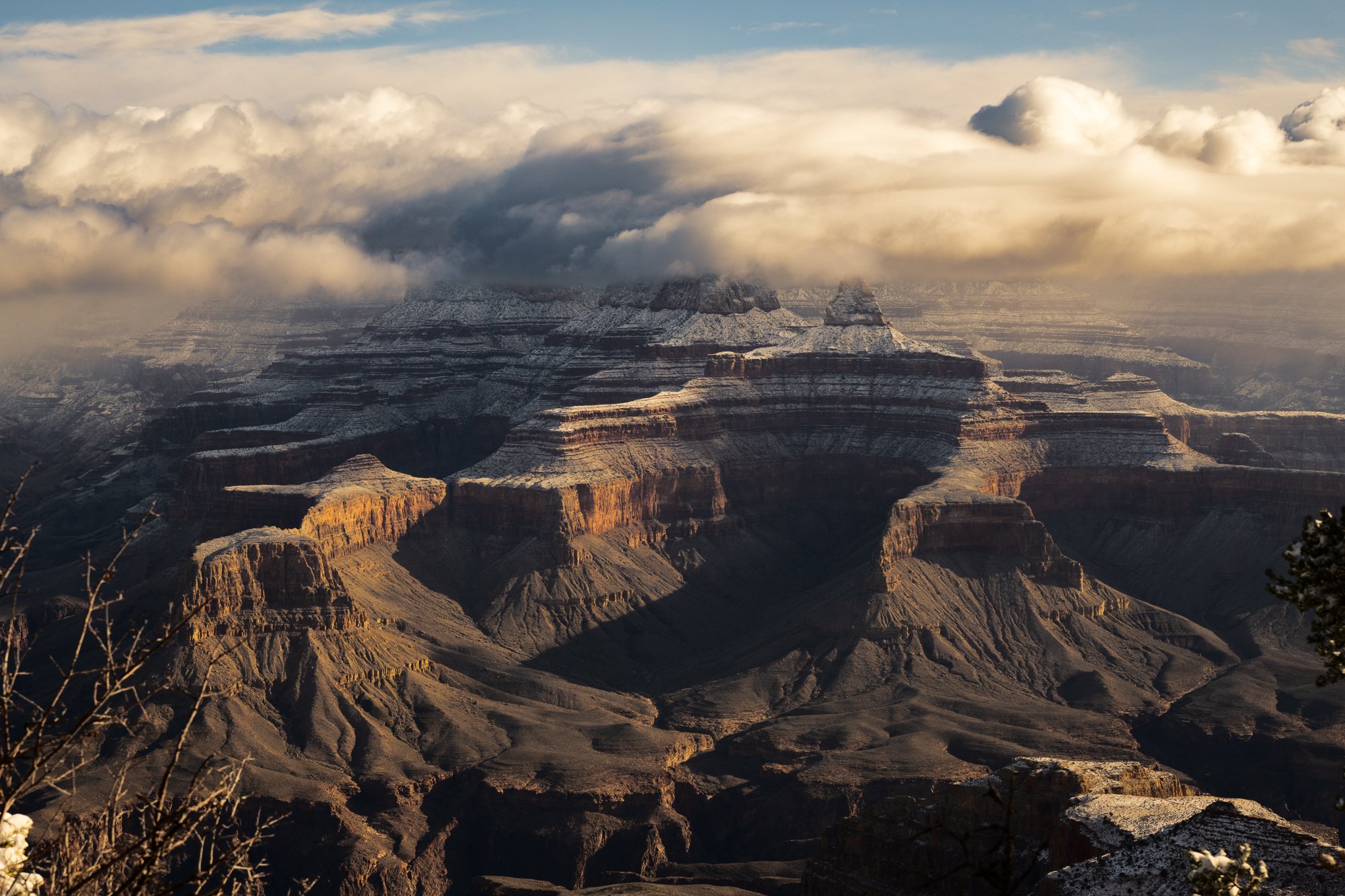 winter, snow, Grand Canyon National Park, Arizona