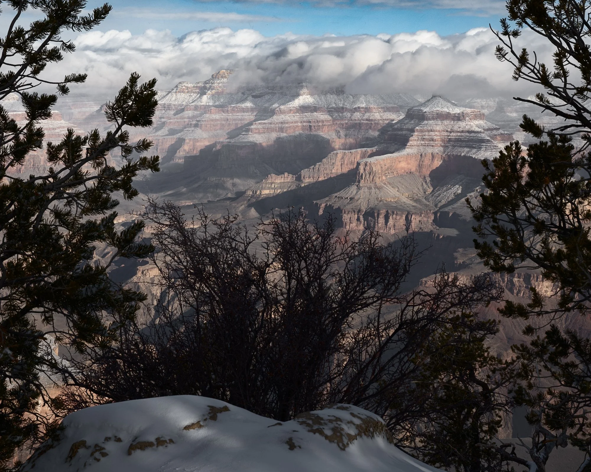 winter, snow, Grand Canyon National Park, Arizona