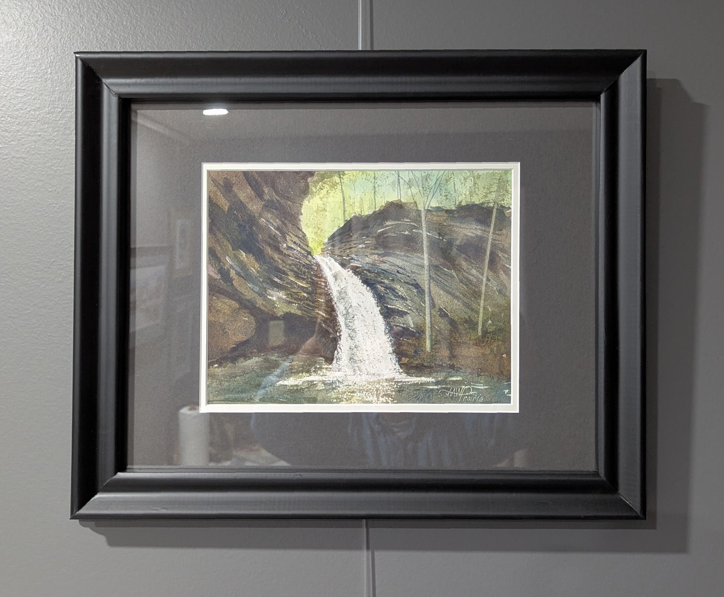Little Stony Falls - framed watercolor.jpg