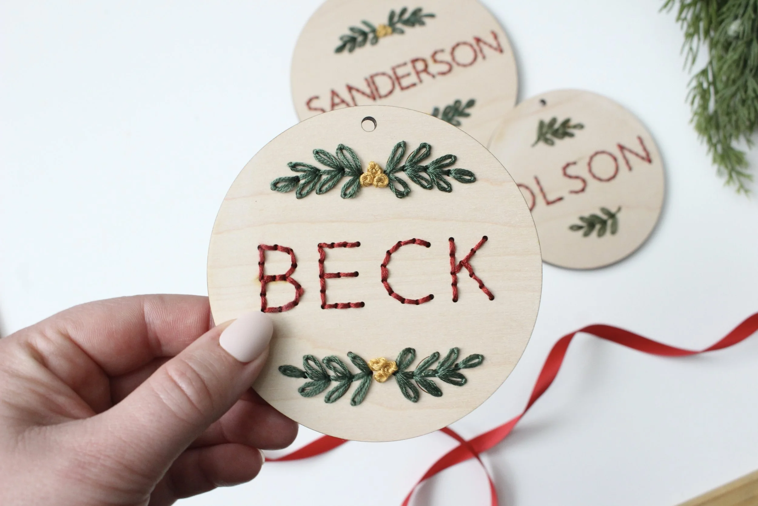 Embroidery Ornament Kit- Name