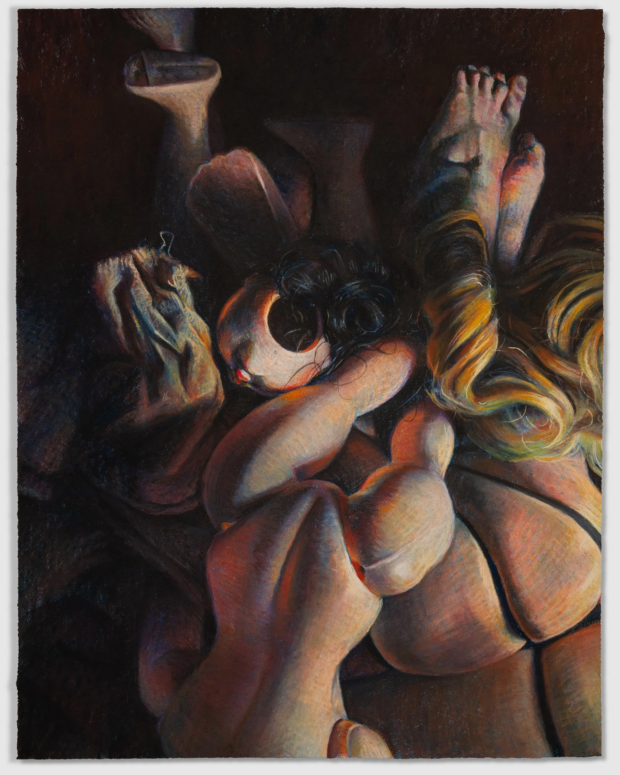 Pile, chalk pastel and acrylic gouache, 33" x 25.5," 2025