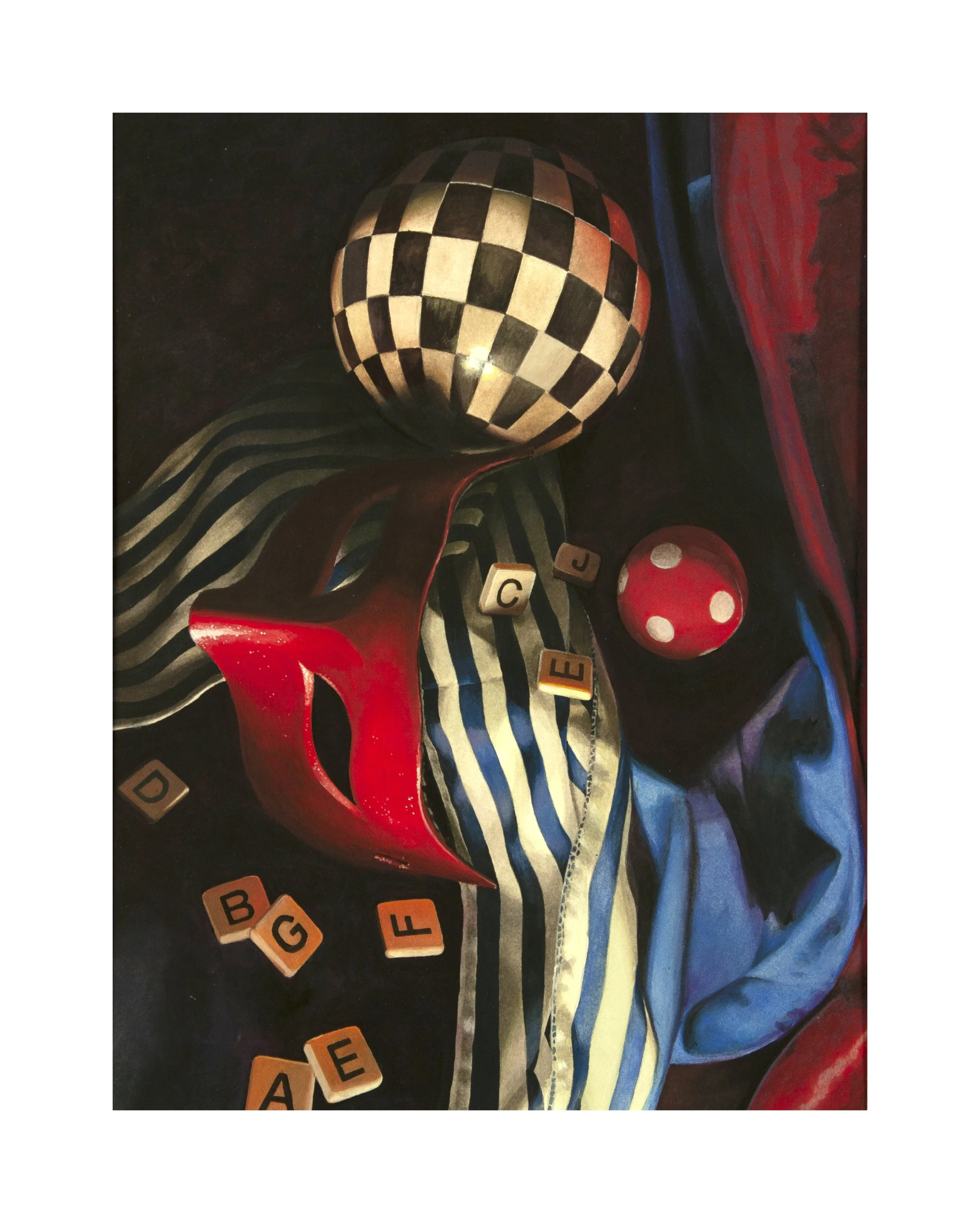 The Magician, acrylic gouache, 12" by 9," 2019, sold