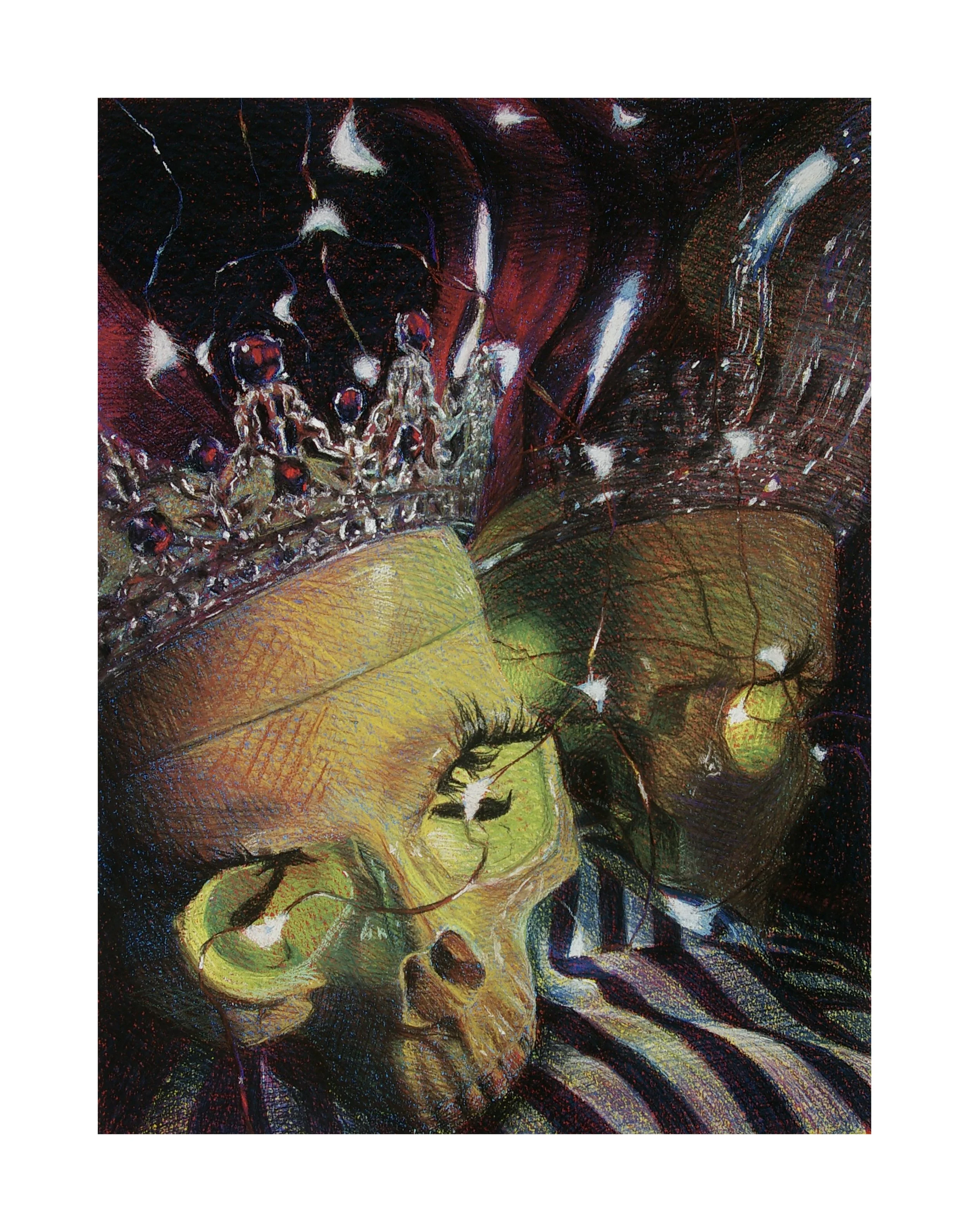 Through the Looking Glass, chalk pastel and acrylic gouache, 27.5" by 20," 2021