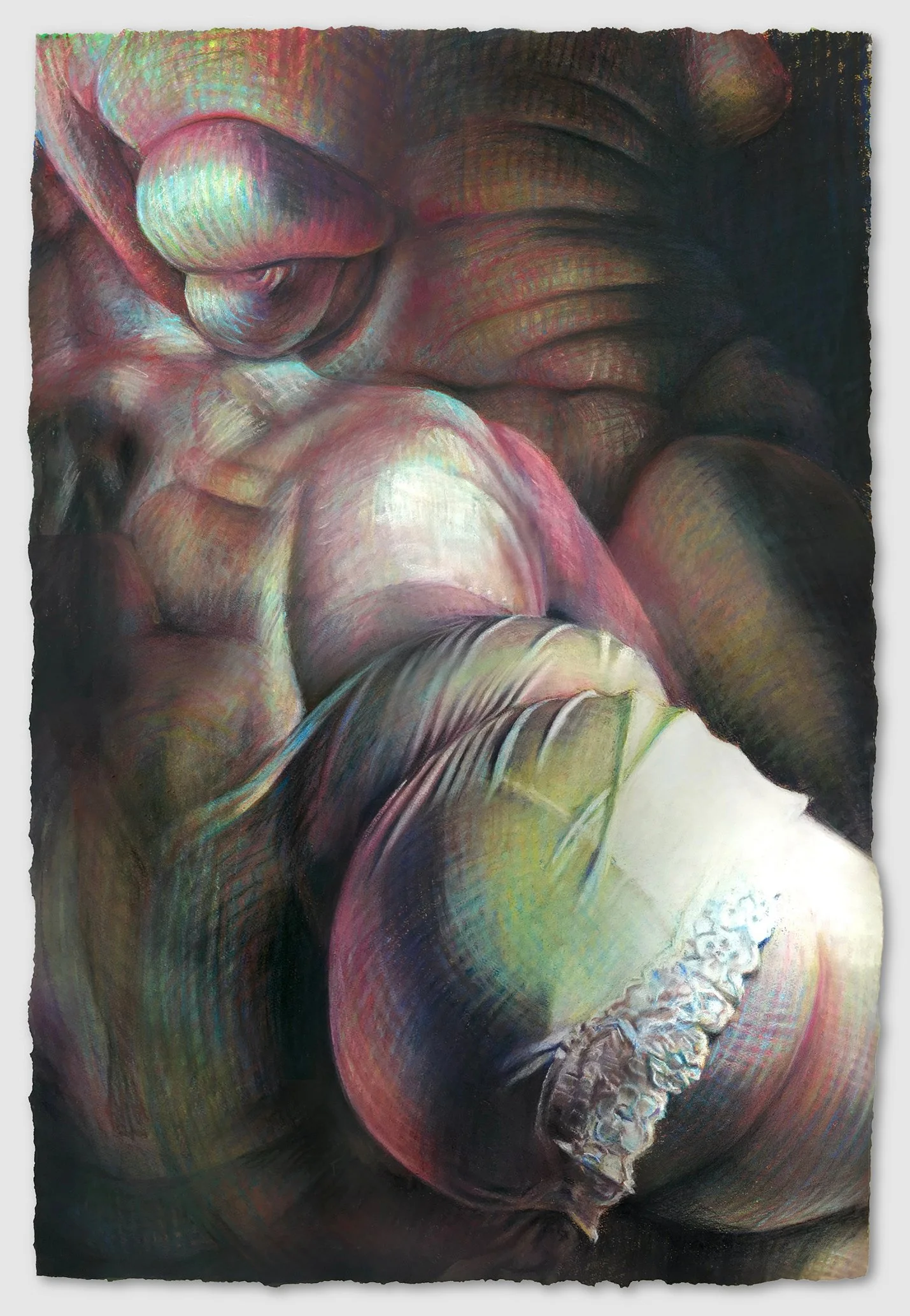 Figment, chalk pastel and acrylic gouache, 41" x 27," 2024