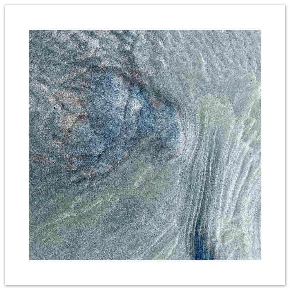 The Beach Is an Artist: Tidal Silver — Unframed Fine Art Giclée Print