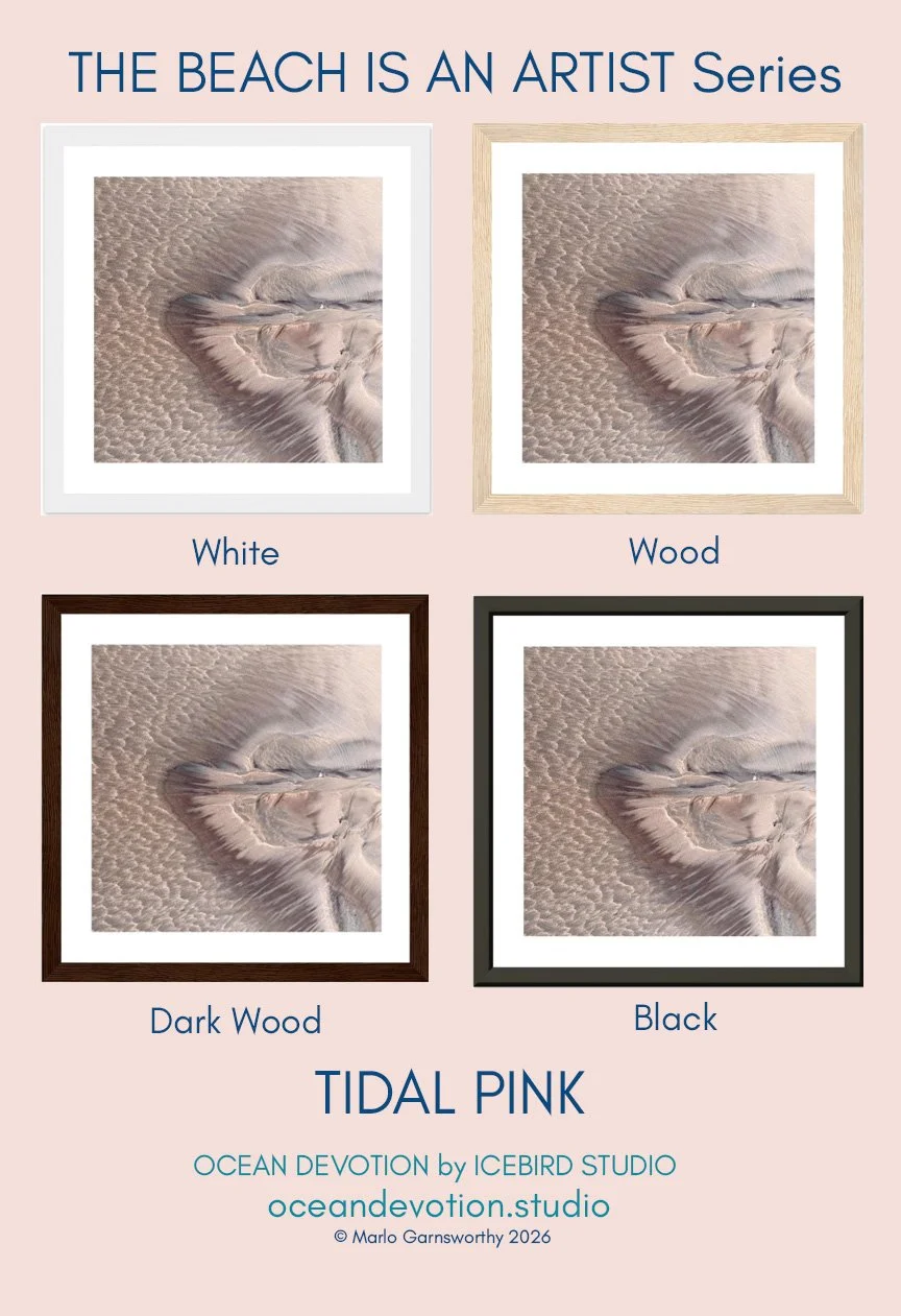 The Beach Is an Artist Tidal Pink — Framed .jpg