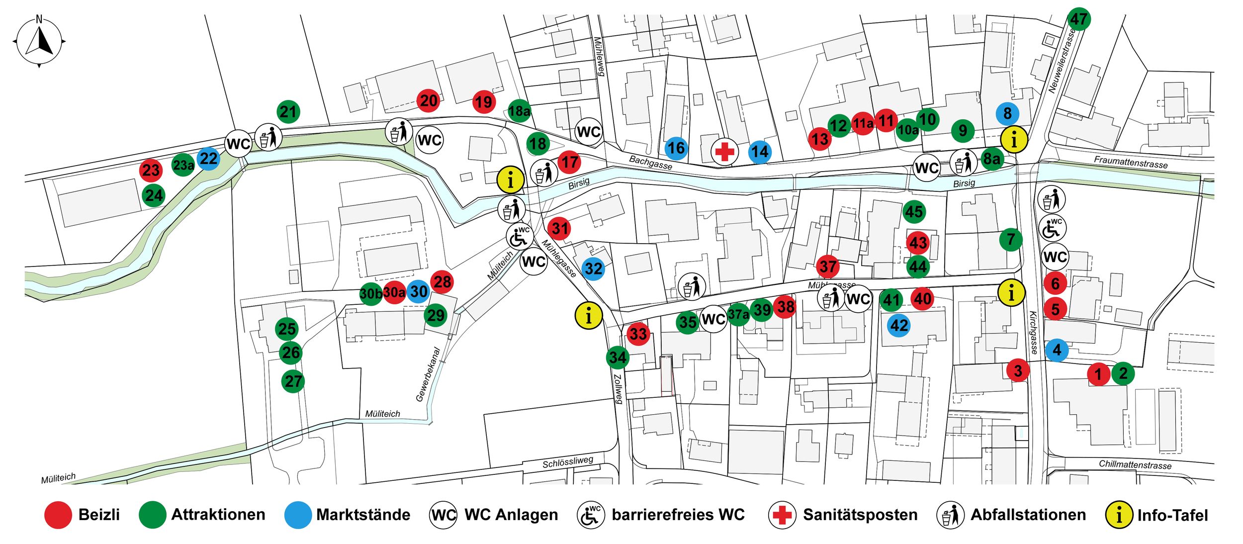 800 Joor Biel-Benken Lageplan Festgelaende