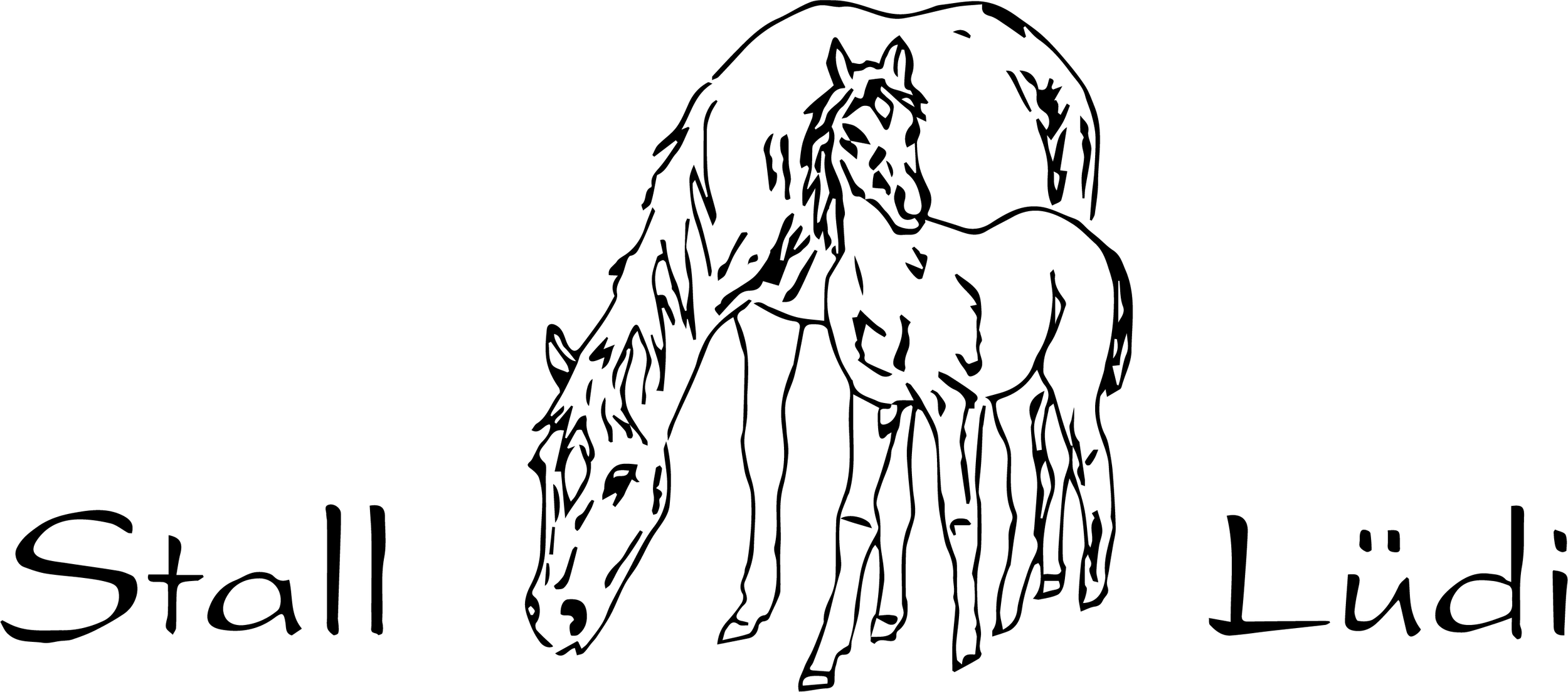 Logo von Stall Lüdi mit Pferden